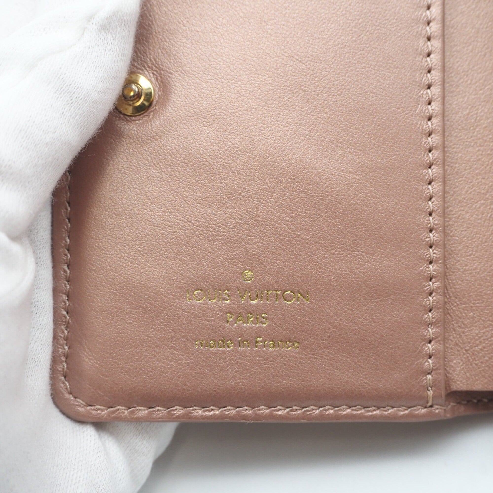 Louis Vuitton Monogram Pink Beige Leather Wallet (Bi-Fold) (Pre-Owned)