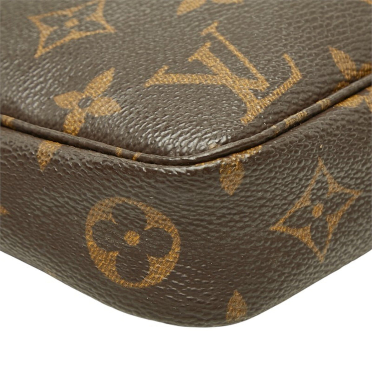 Louis Vuitton Monogram Brown Pvc Leather Handbag Pochette (Pre-Owned)
