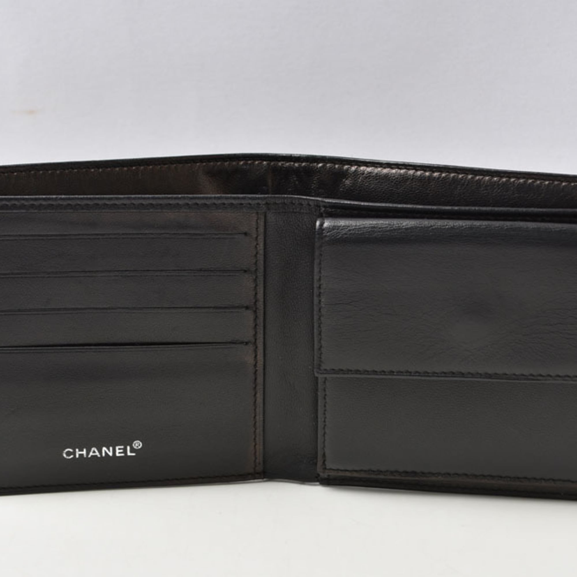 Chanel Black Canvas Wallet (Bi-Fold) (Pre-Owned)
