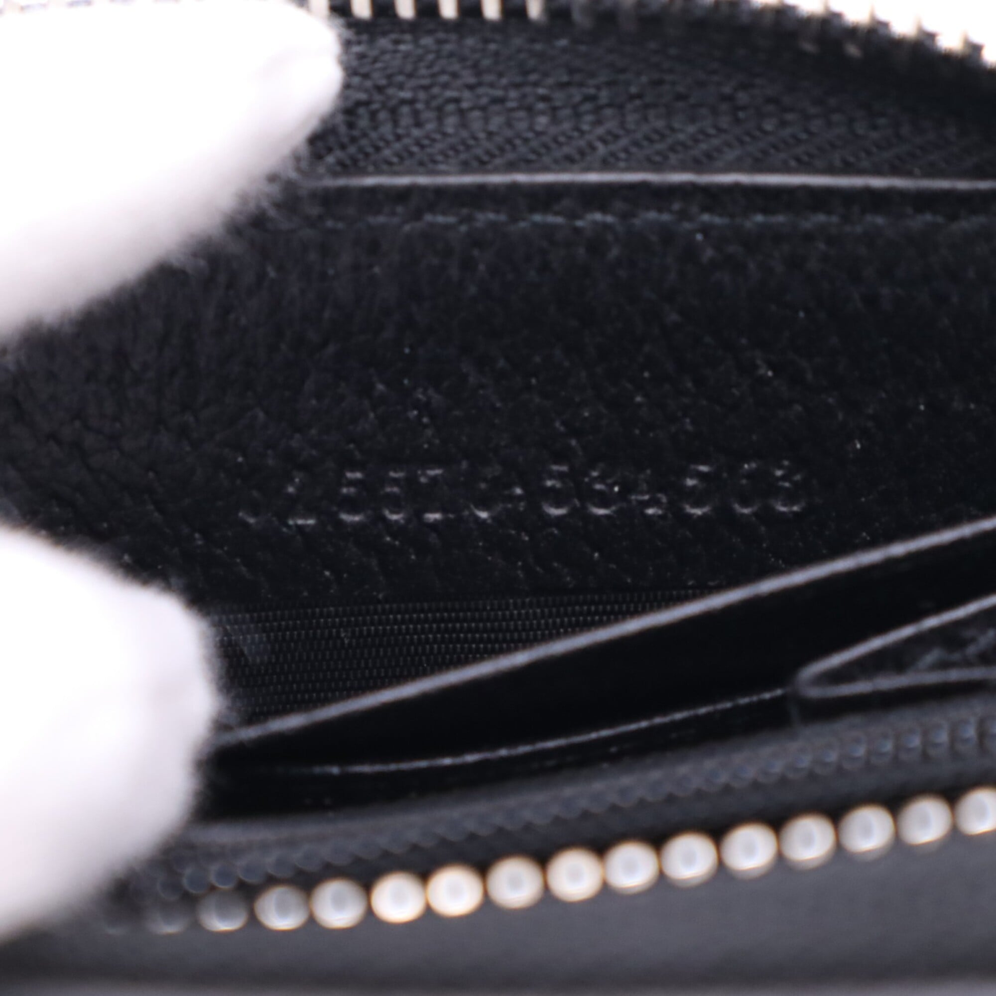 Gucci Gold Black Canvas Leather Long Wallet (Bi-Fold) (Pre-Owned)