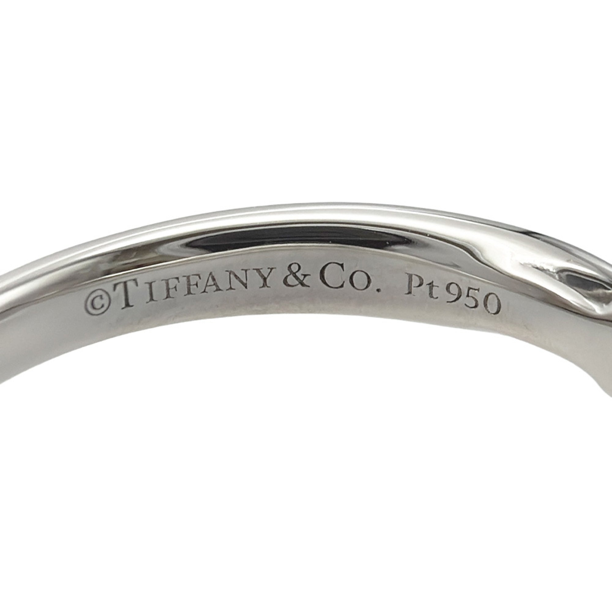Tiffany Platinum Platinum 950 Band Ring (Pre-Owned)