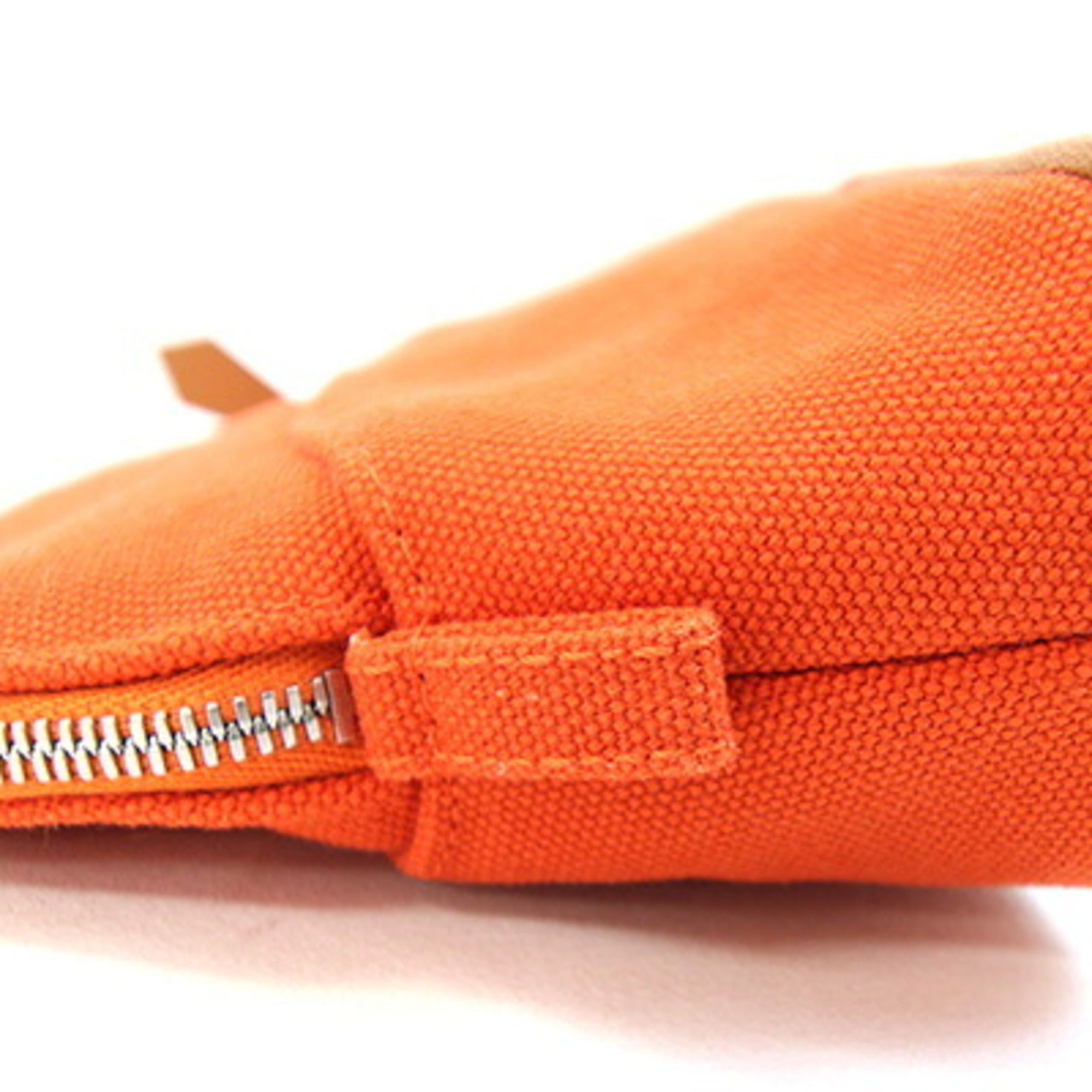 Hermes Orange Cotton Canvas Handbag Pouch (Pre-Owned)