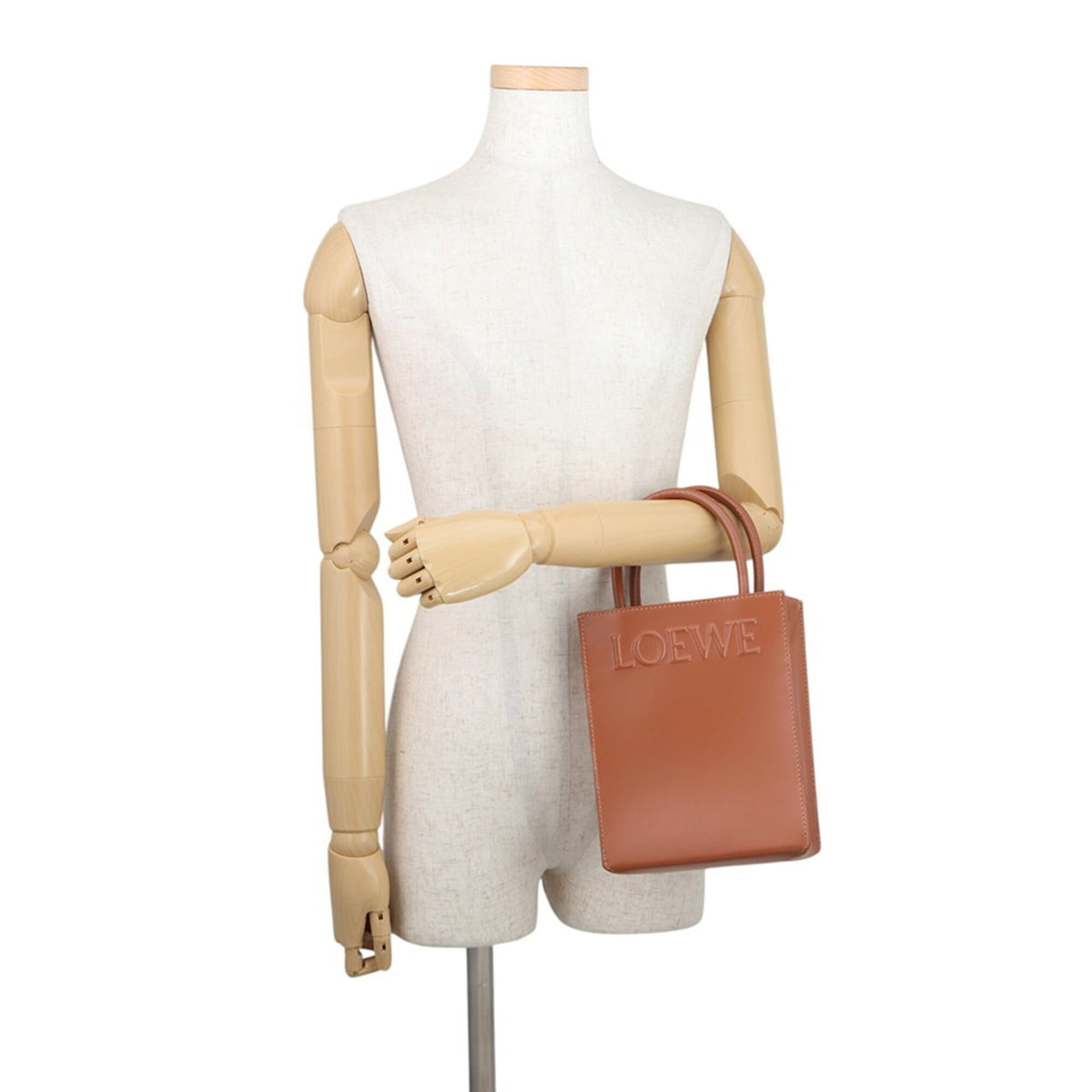 Loewe Brown Leather Handbag Shoulder Bag (Pre-Owned)