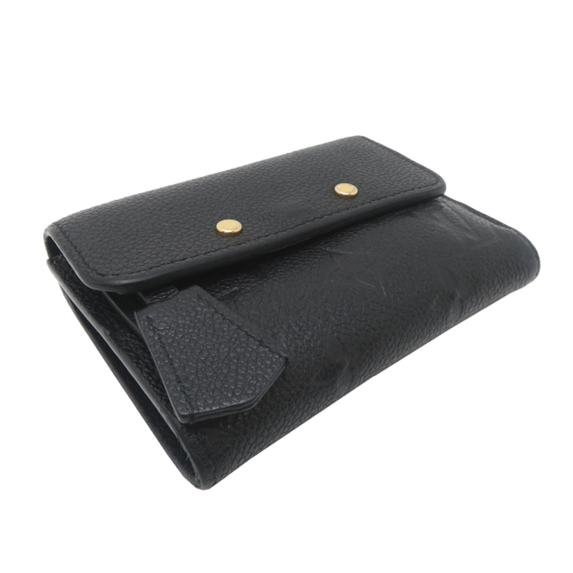 Louis Vuitton Black Noir Monogram Empreinte Wallet (Tri-Fold) (Pre-Owned)