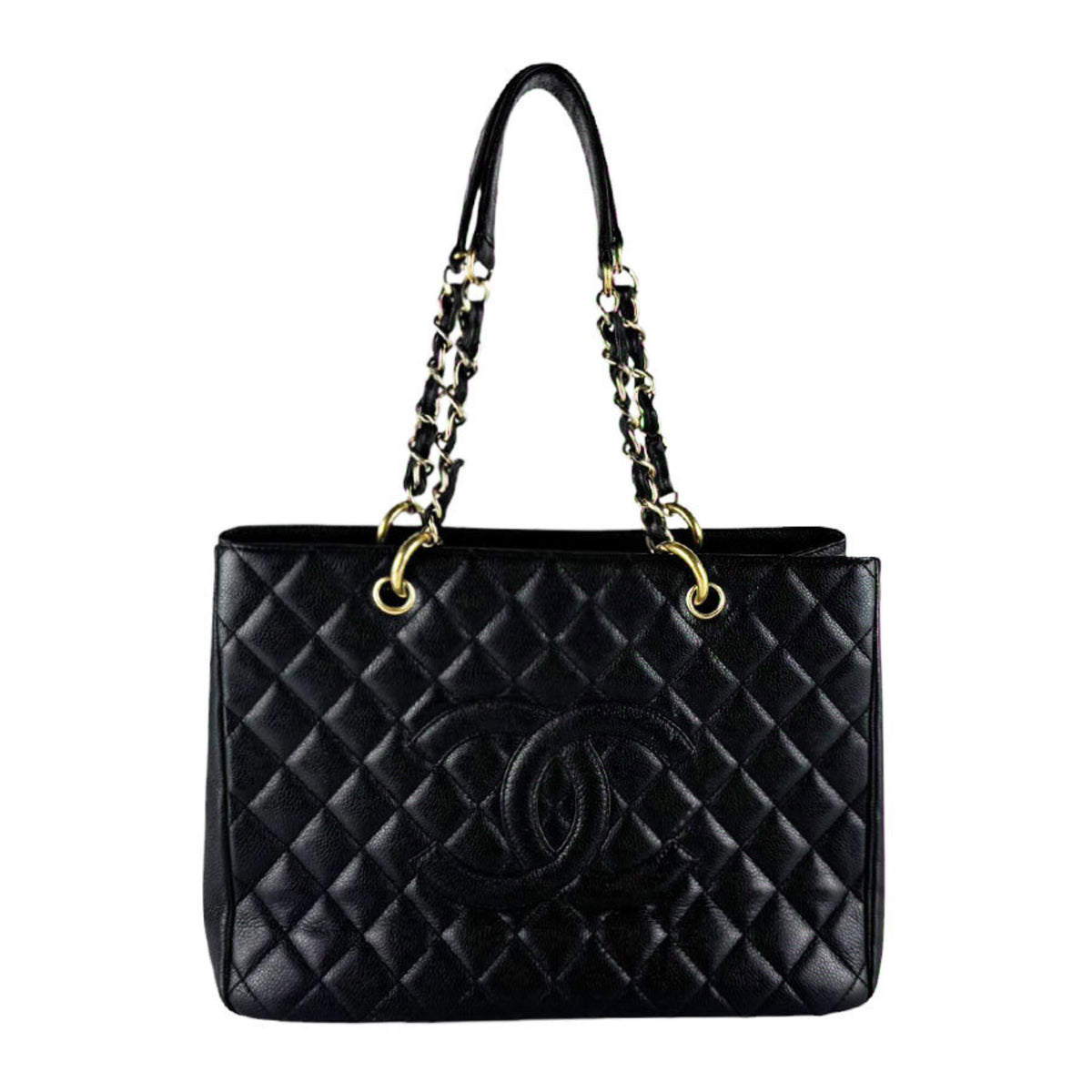 Chanel Black Grained Calfskin Tote Bag (Pre-Owned)