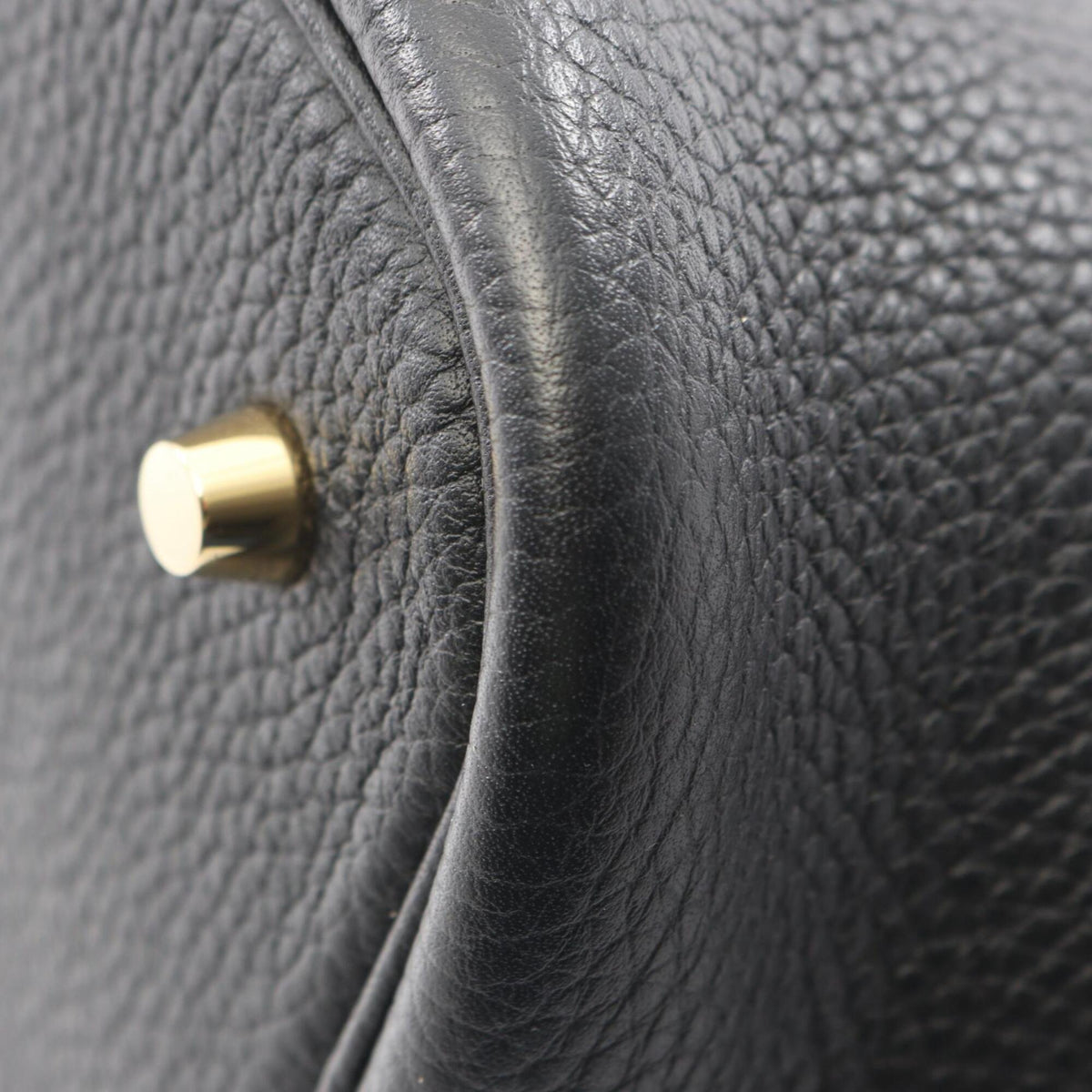 Hermes Black Taurillon Clemence Leather Handbag (Pre-Owned)