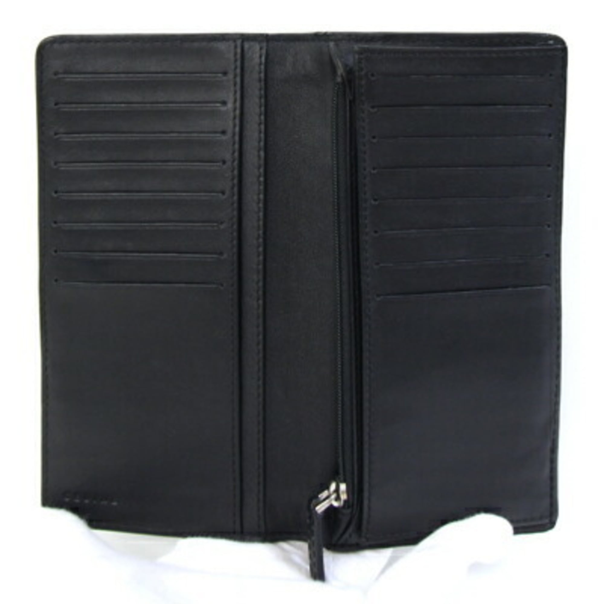 Celine Black Leather Long Wallet (Bi-Fold) (Pre-Owned)