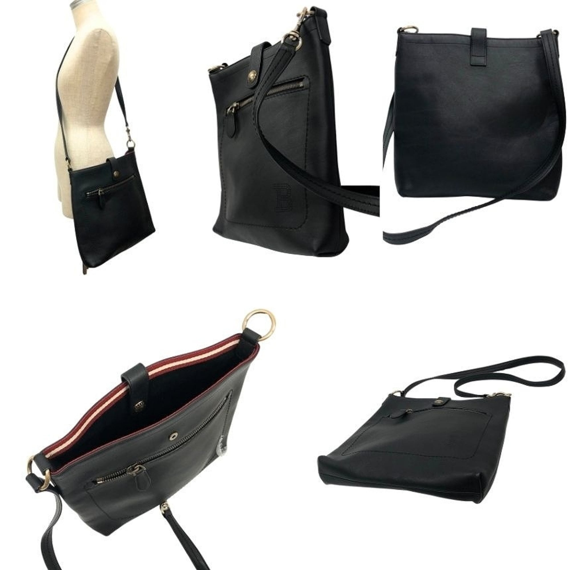 Bally Black Leather Shoulder Bag (Pre-Owned)