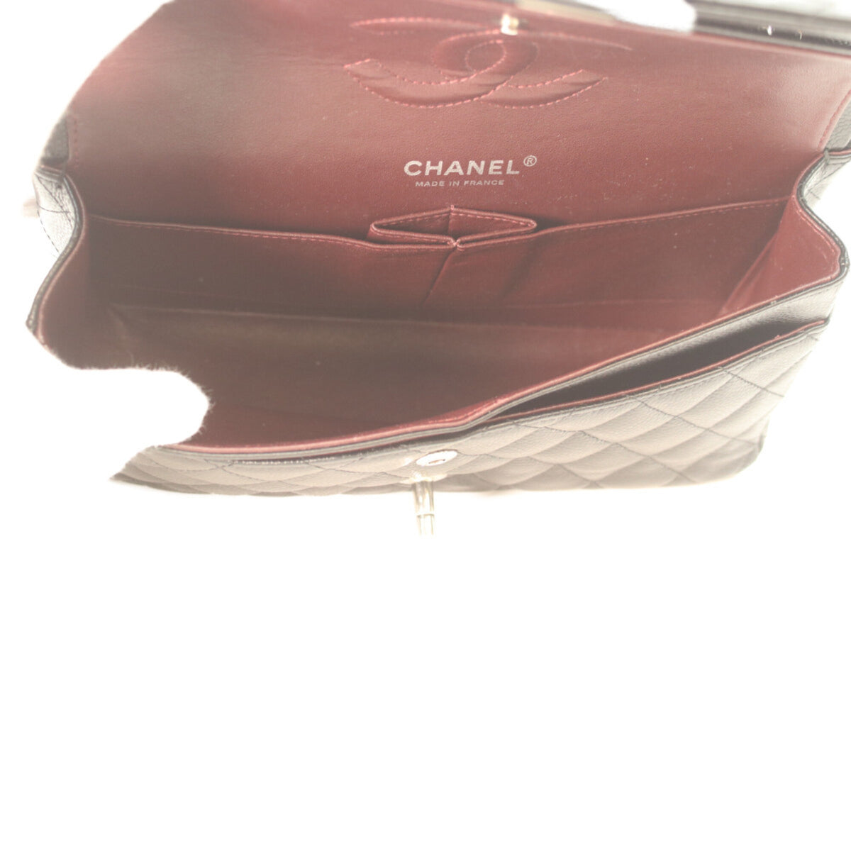 Chanel Matelasse Black Grained Calfskin Shoulder Bag (Pre-Owned)