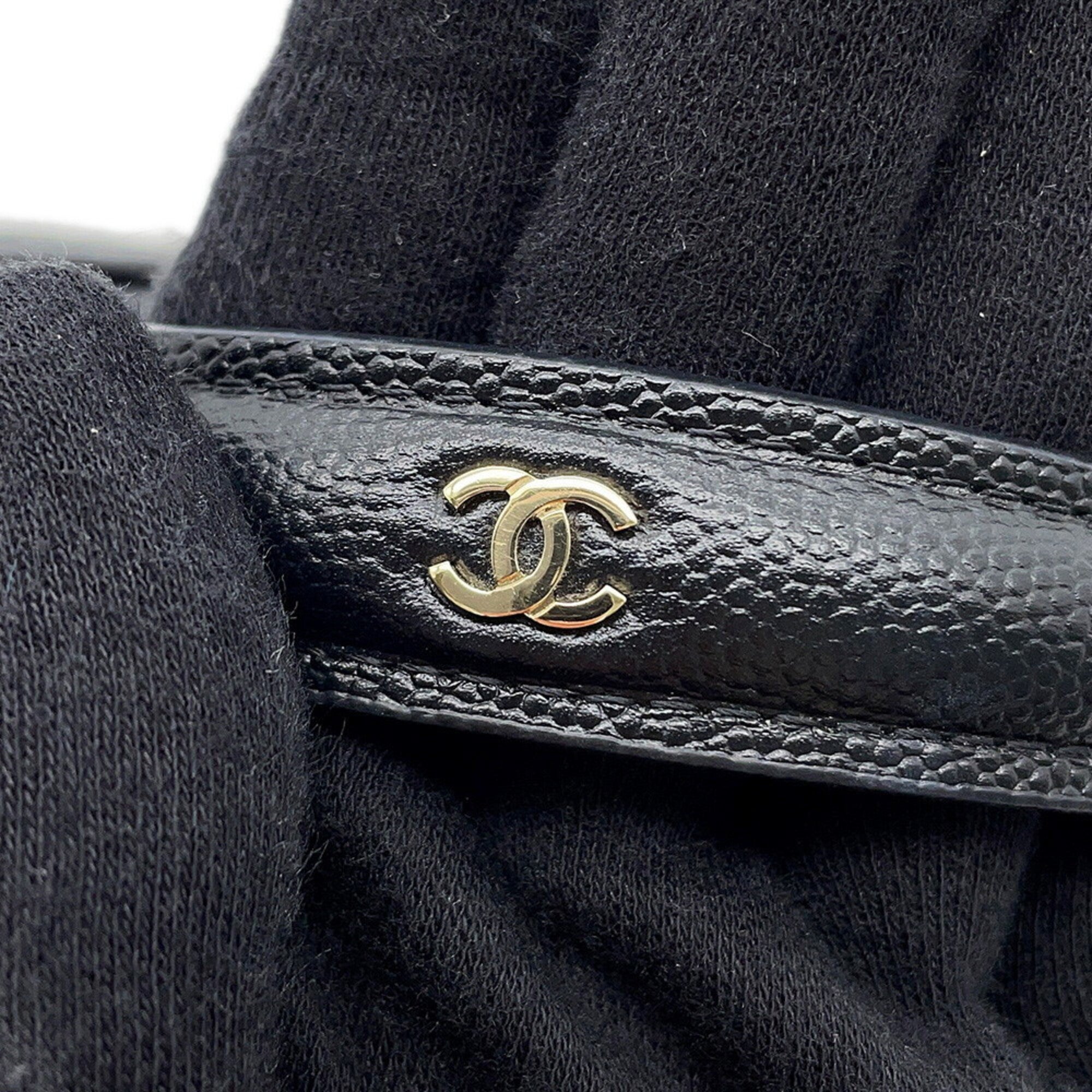 Chanel Matelasse Black Grained Calfskin Handbag Shoulder Bag (Pre-Owned)
