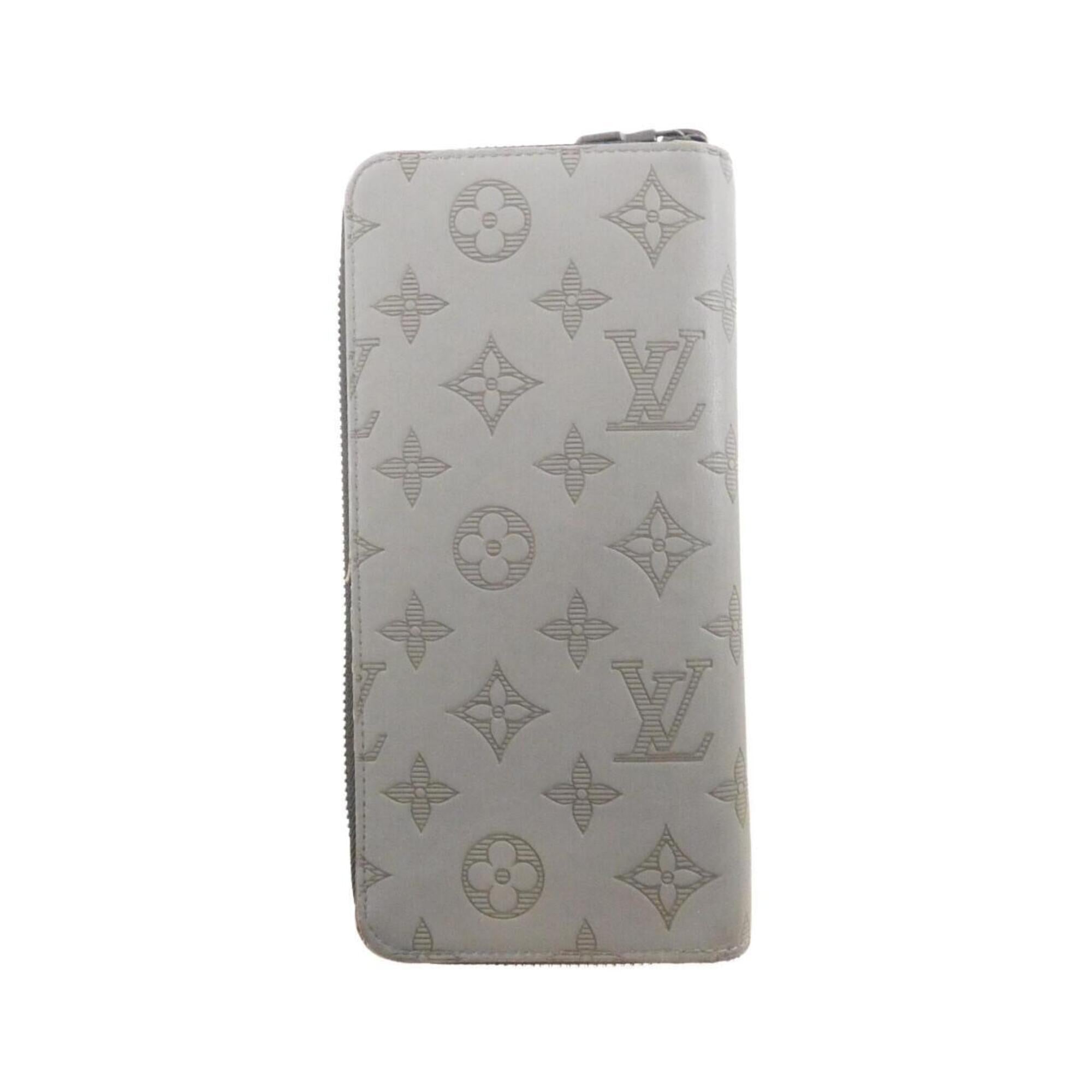 Louis Vuitton Gris Leather Long Wallet (Bi-Fold) (Pre-Owned)