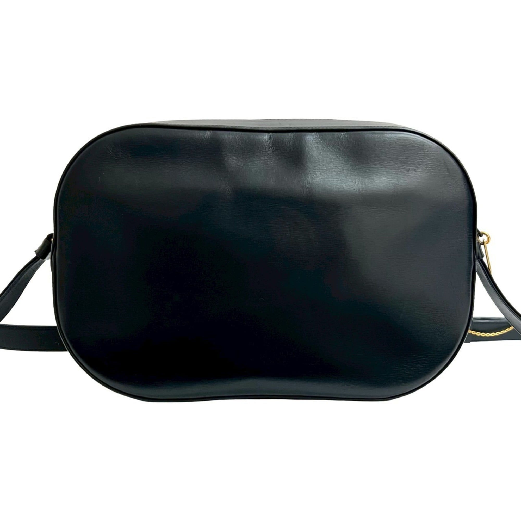 Cartier Navy Leather Pochette Shoulder Bag (Pre-Owned)