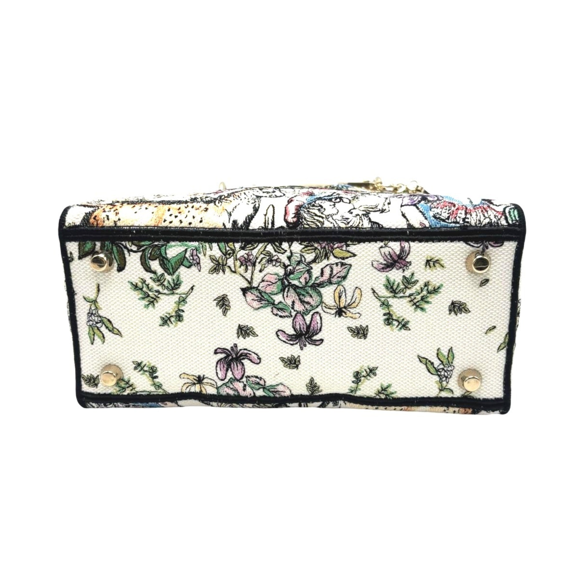Christian Dior Lady Dior Multi-Color Canvas Handbag (Pre-Owned)