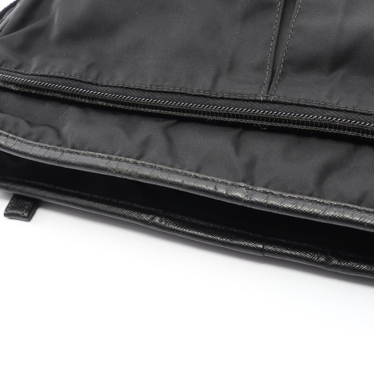 Prada Black Nylon Saffiano Triangle Shoulder Bag (Pre-Owned)