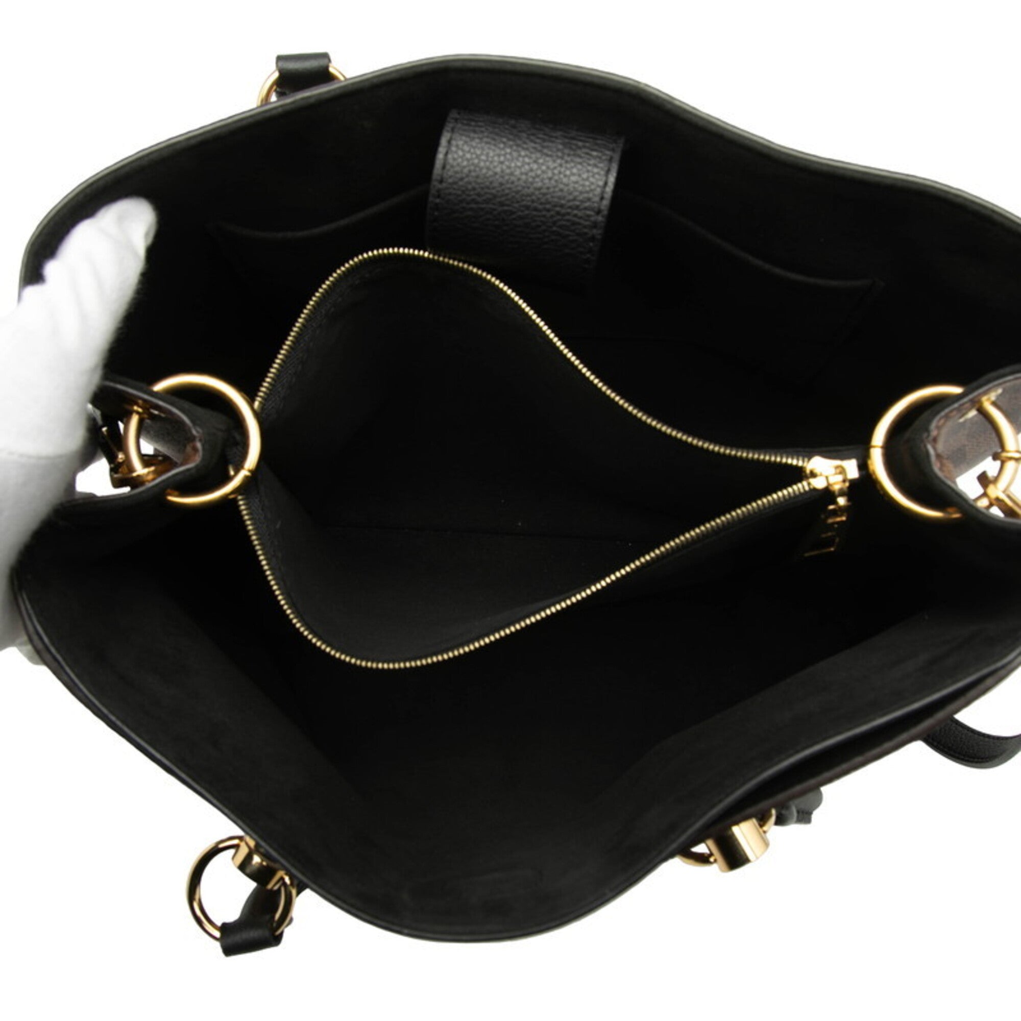 Louis Vuitton Black Brown Ebene Pvc Leather Handbag Shoulder Bag (Pre-Owned)