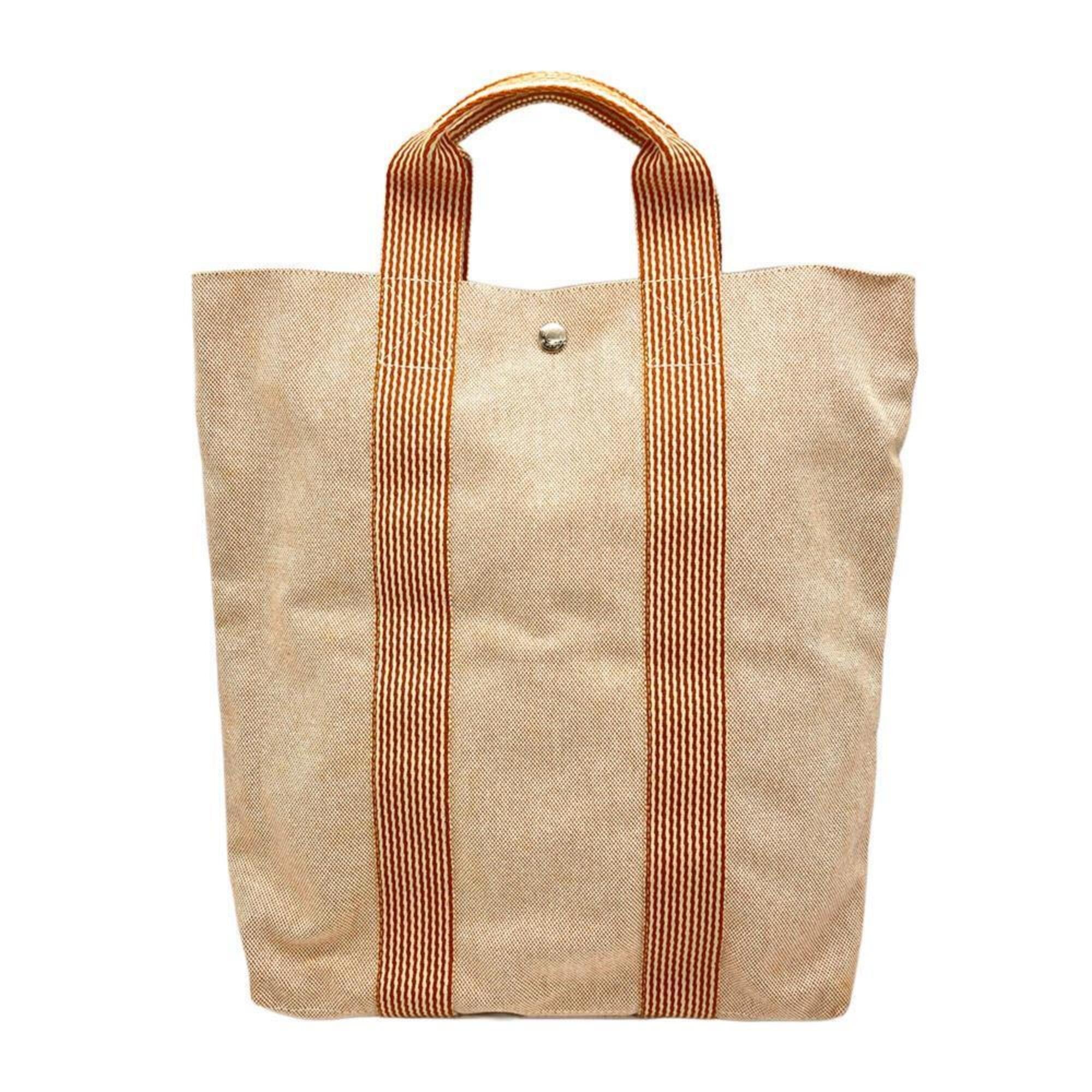 Hermes Fourre Tout Orange Canvas Tote Bag (Pre-Owned)