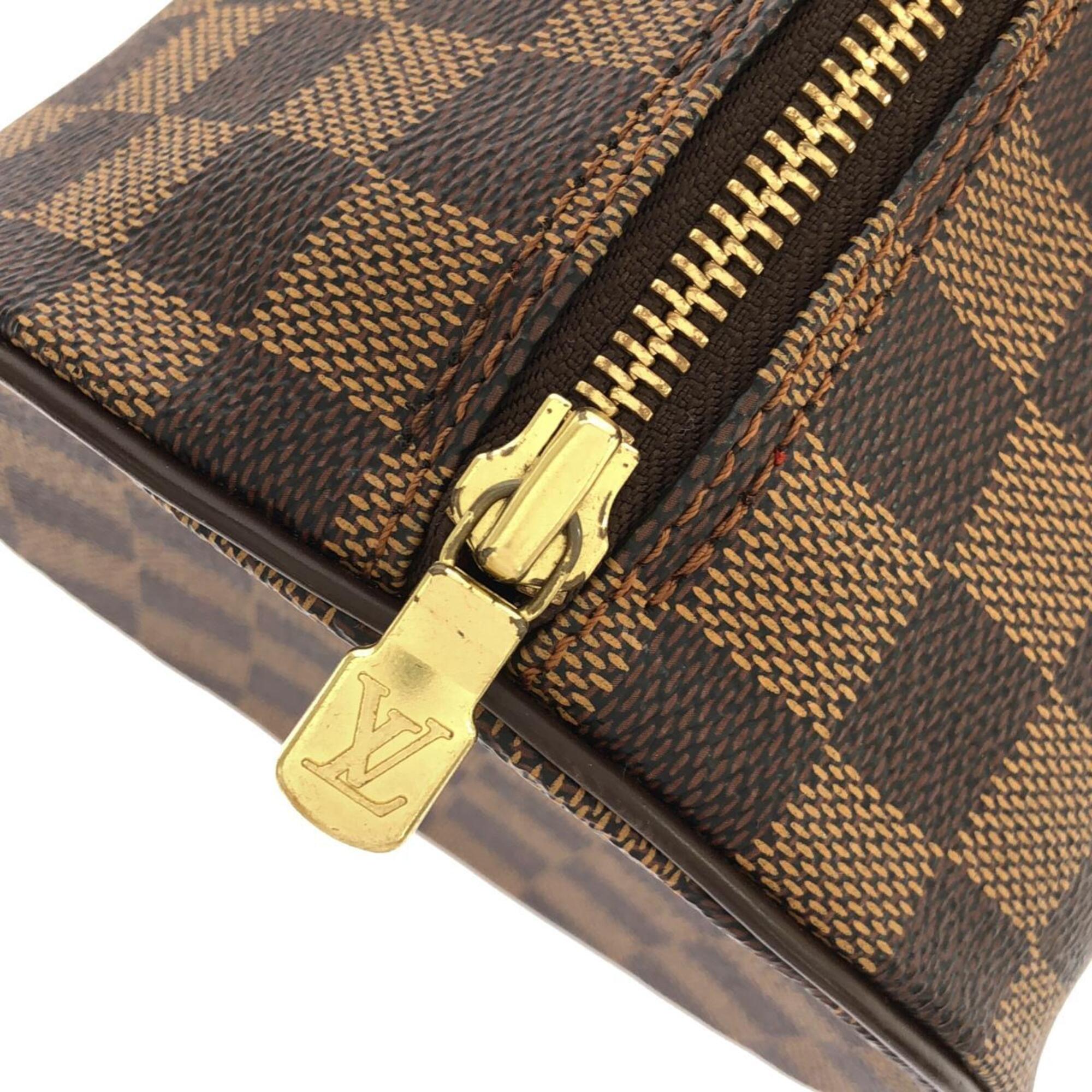 Louis Vuitton Ebene Coated Canvas Handbag Pouch (Pre-Owned)
