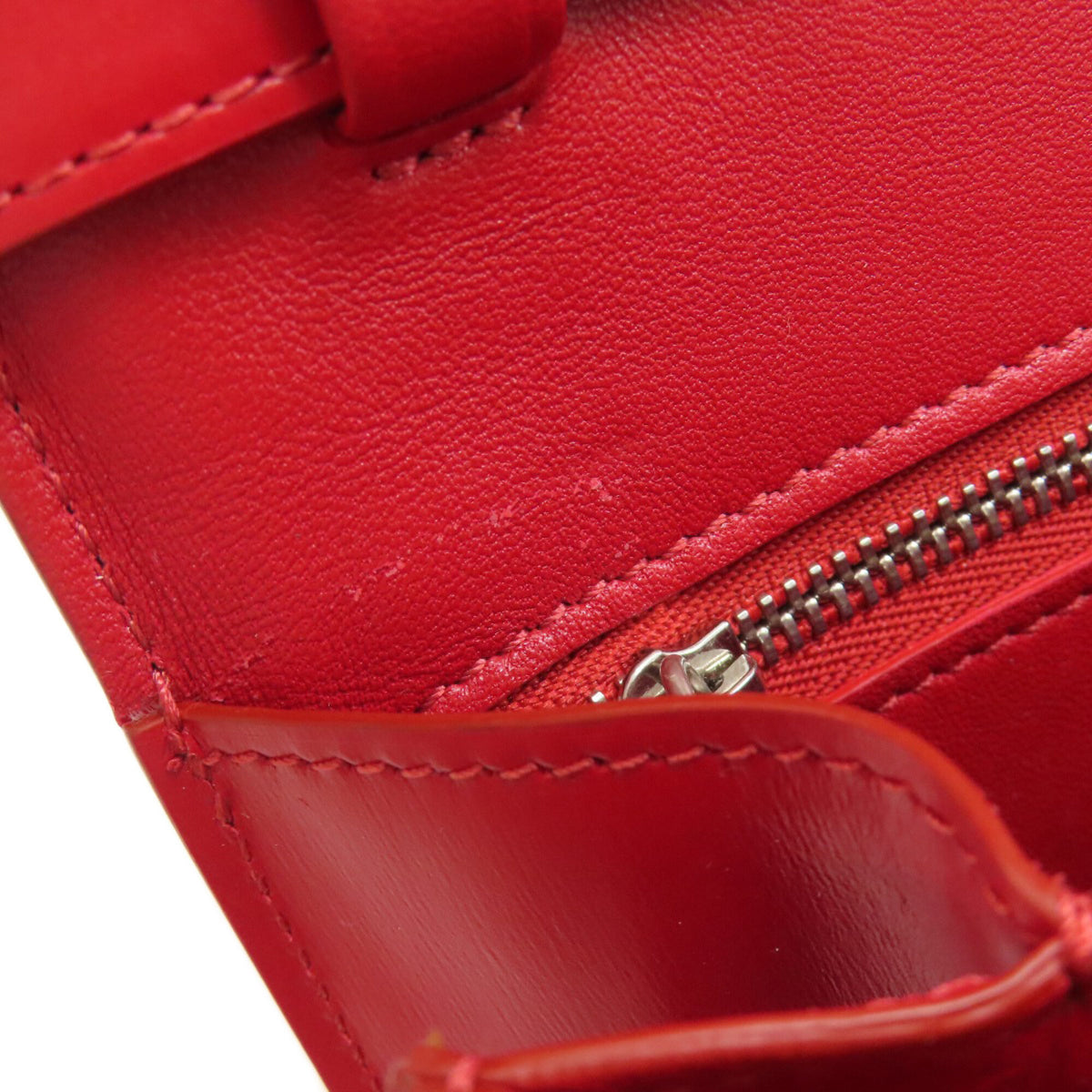 Celine Red Color Leather Shoulder Bag (Pre-Owned)