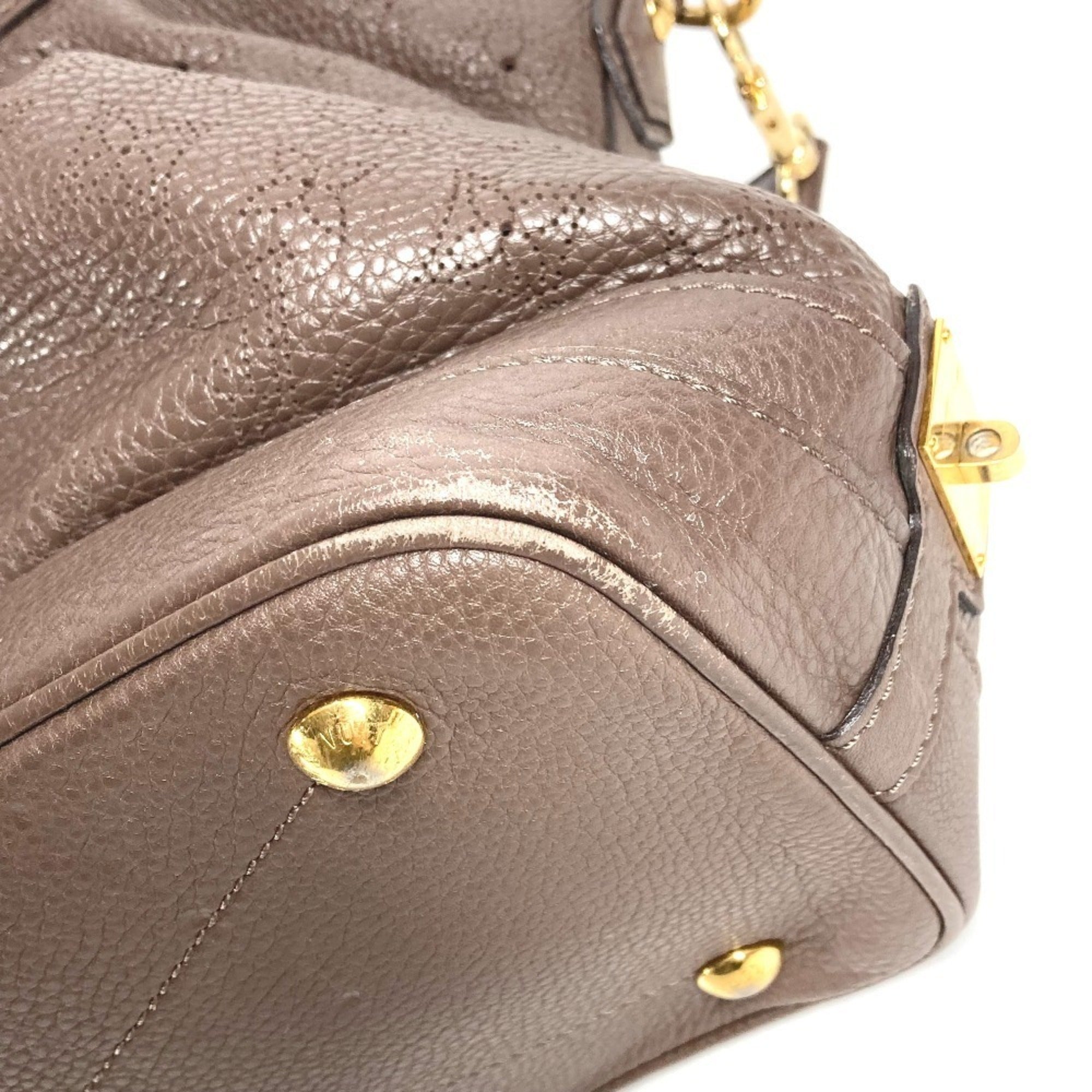 Louis Vuitton Brown Monogram Mahina Leather Leather Handbag Shoulder Bag Tote Bag (Pre-Owned)