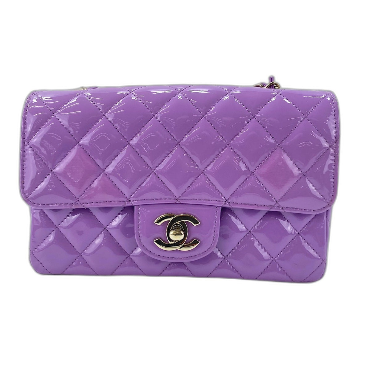 Chanel Purple Leather Shoulder Bag (Pre-Owned)
