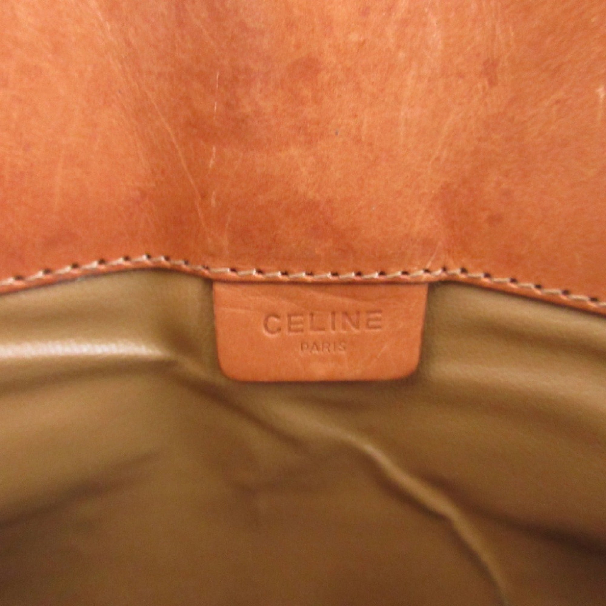 Celine Beige Brown Pvc Leather Clutch Bag (Pre-Owned)