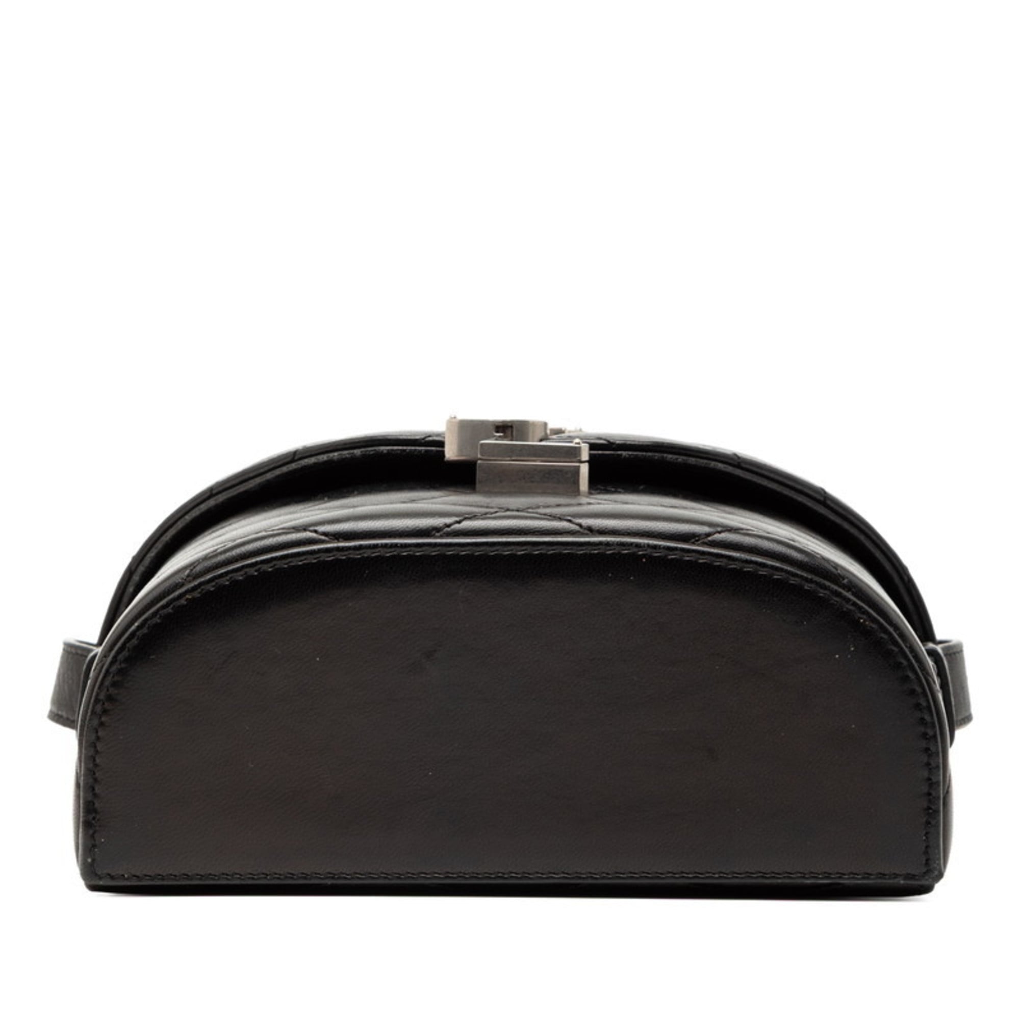 Saint Laurent Black Leather Shoulder Bag (Pre-Owned)