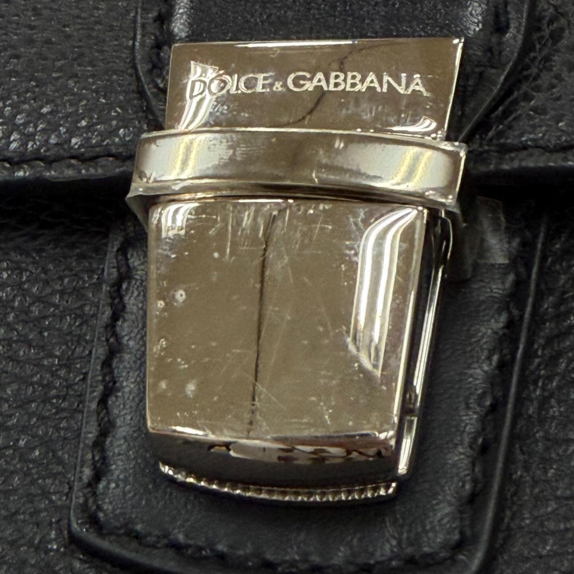 Dolce & Gabbana Black Leather Briefcase (Pre-Owned)