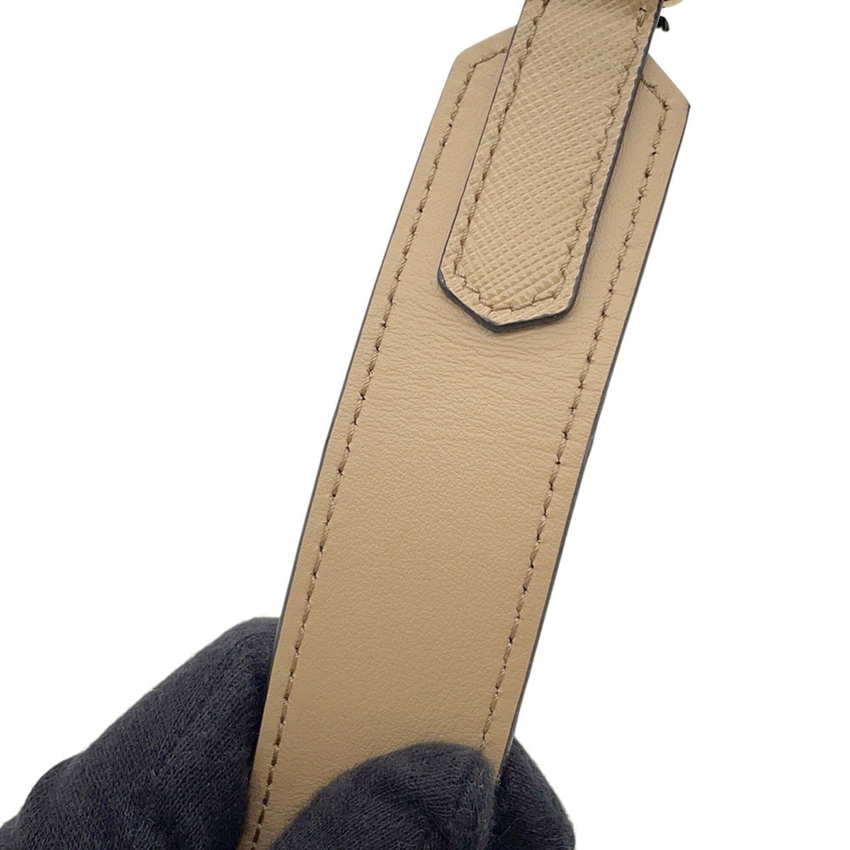 Prada Beige Leather Handbag Shoulder Bag (Pre-Owned)