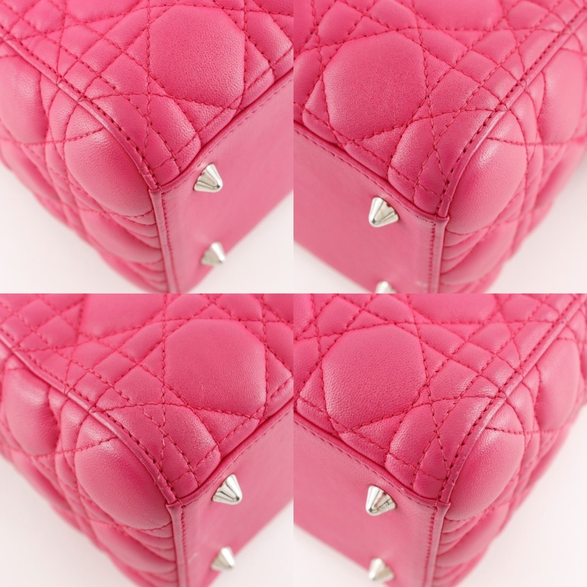 Christian Dior Lady Dior Pink Leather Handbag (Pre-Owned)