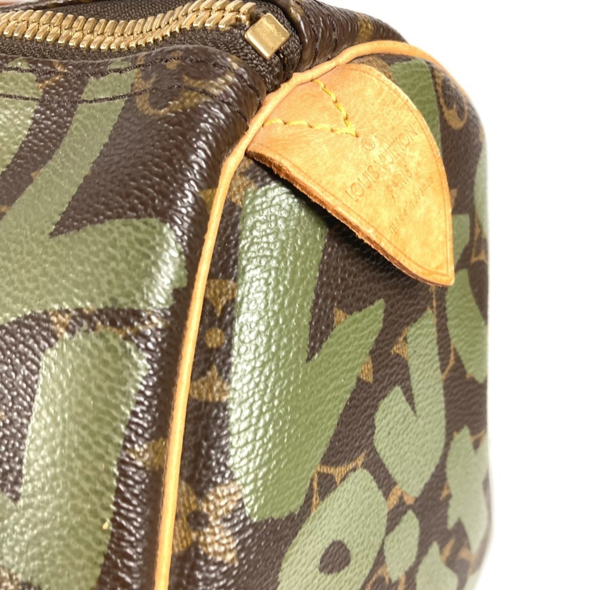 Louis Vuitton Monogram Graffiti Brown Khaki Monogram Graffiti Boston Bag Handbag (Pre-Owned)