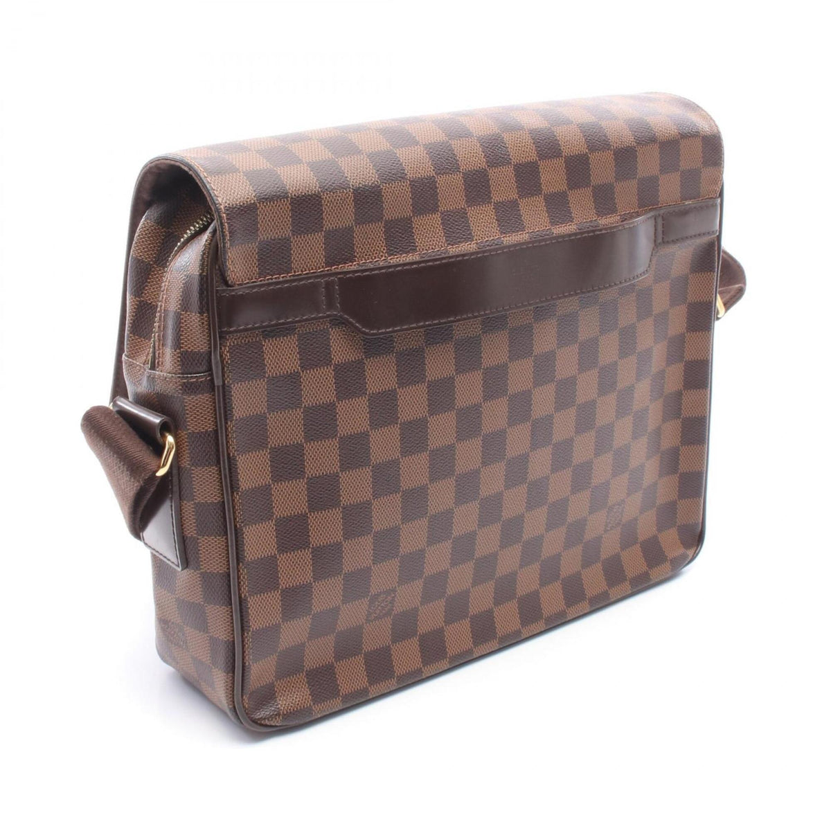 Louis Vuitton Brown Coated Canvas Leather Handbag Shoulder Bag (Pre-Owned)