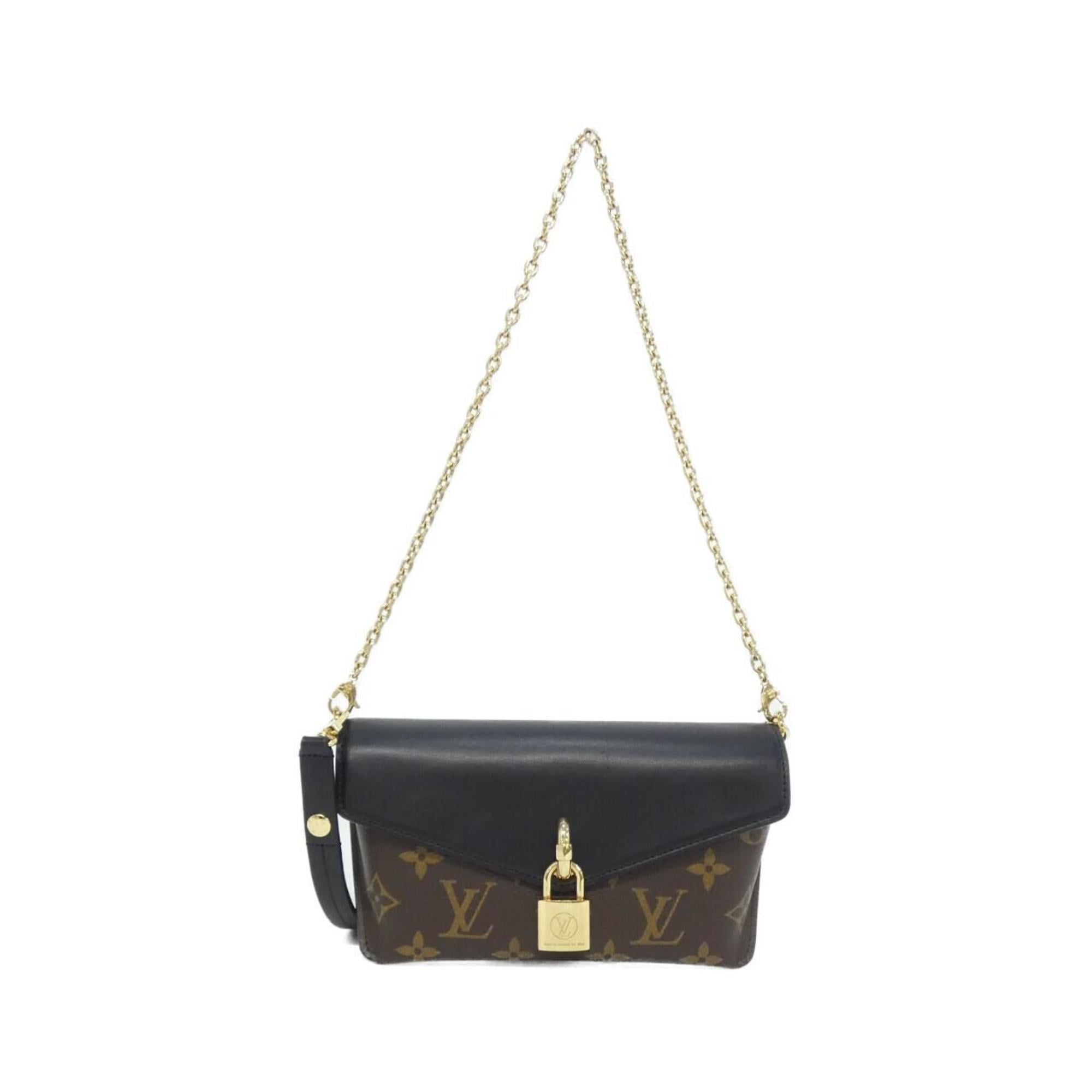 Louis Vuitton Brown Coated Canvas Leather Shoulder Bag (Pre-Owned)