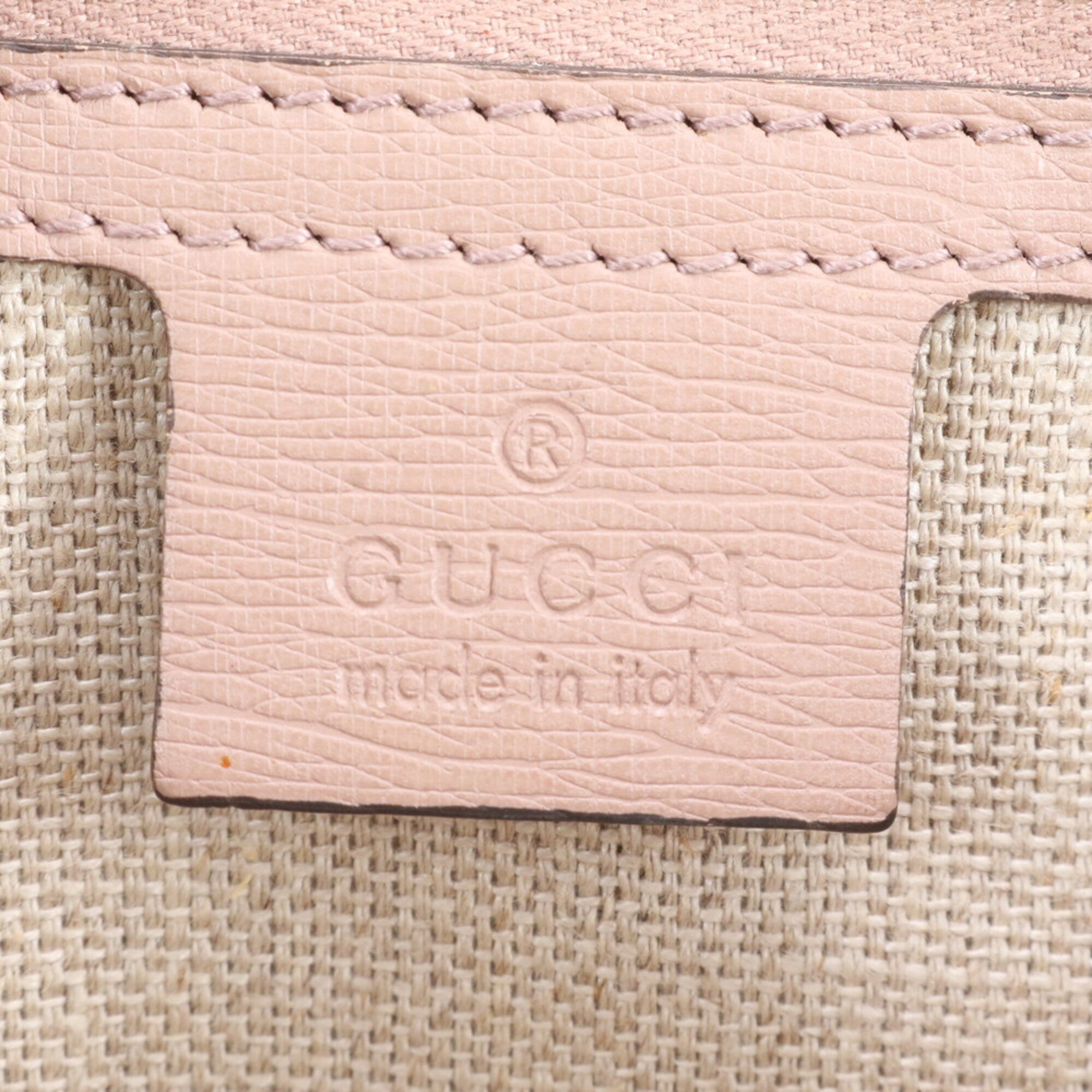 Gucci Pink Leather Handbag Tote Bag (Pre-Owned)