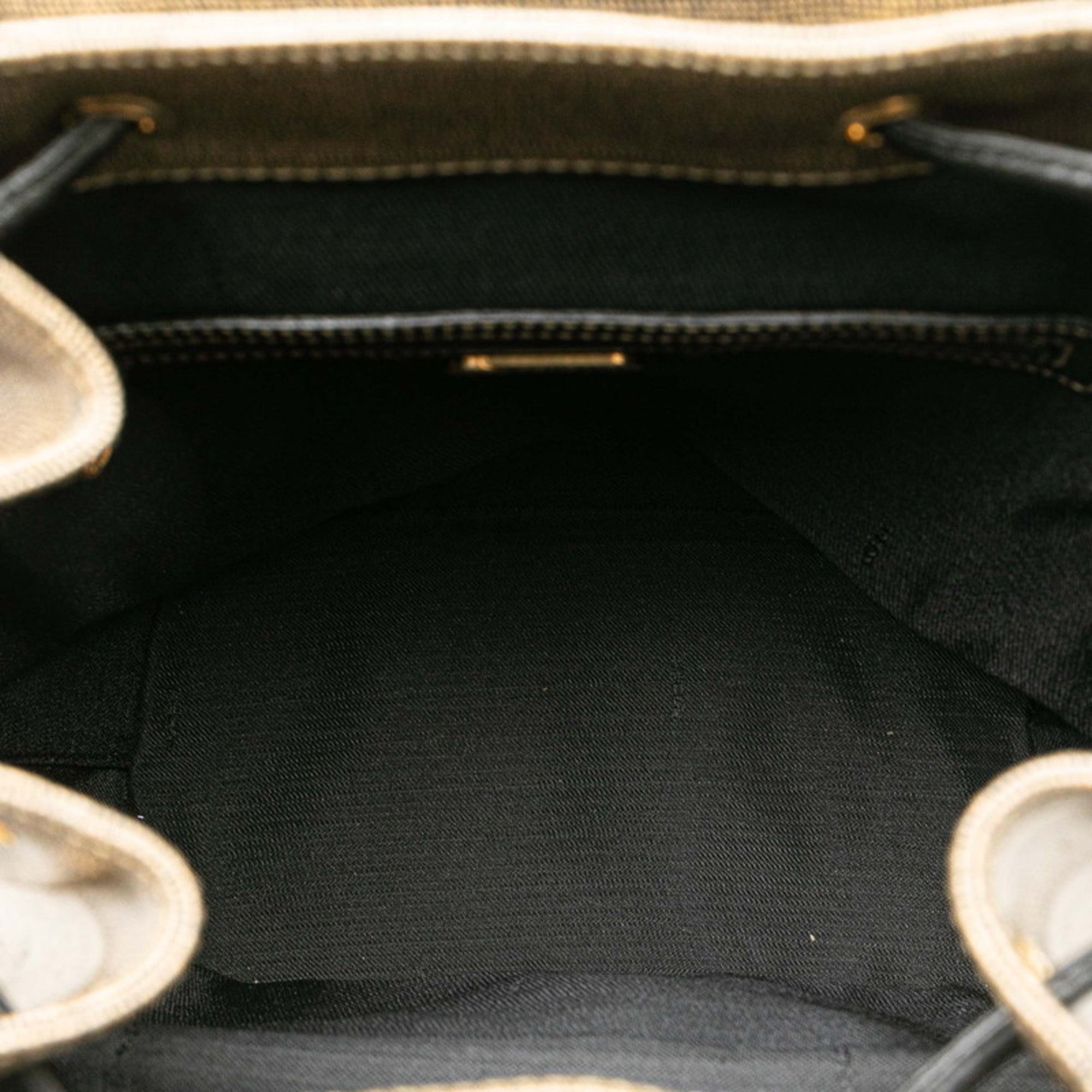 Fendi Zucchino Black Grayish Zucchino Pvc Leather Backpack (Pre-Owned)