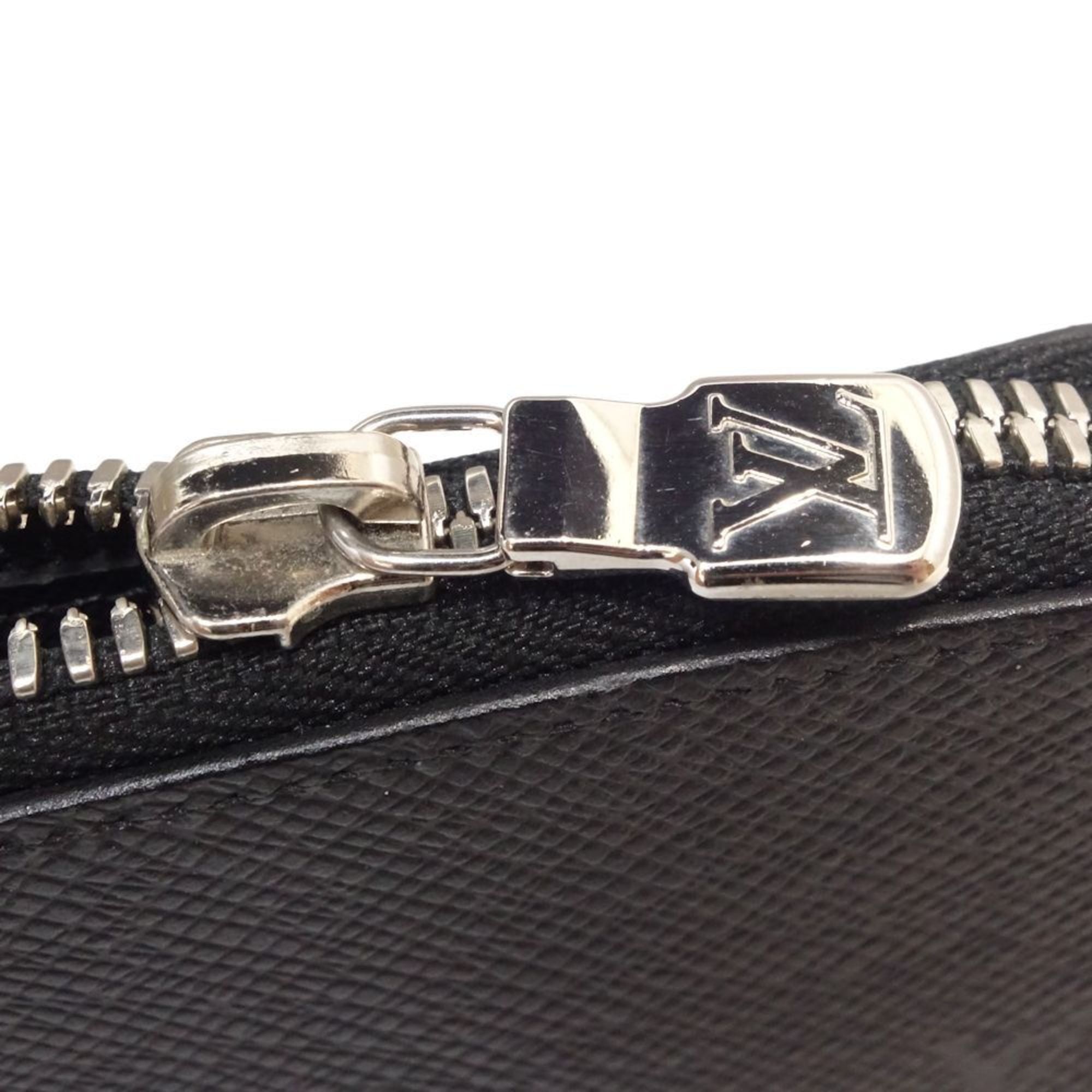 Louis Vuitton Noir Taiga Leather Coin Purse/Coin Case (Pre-Owned)
