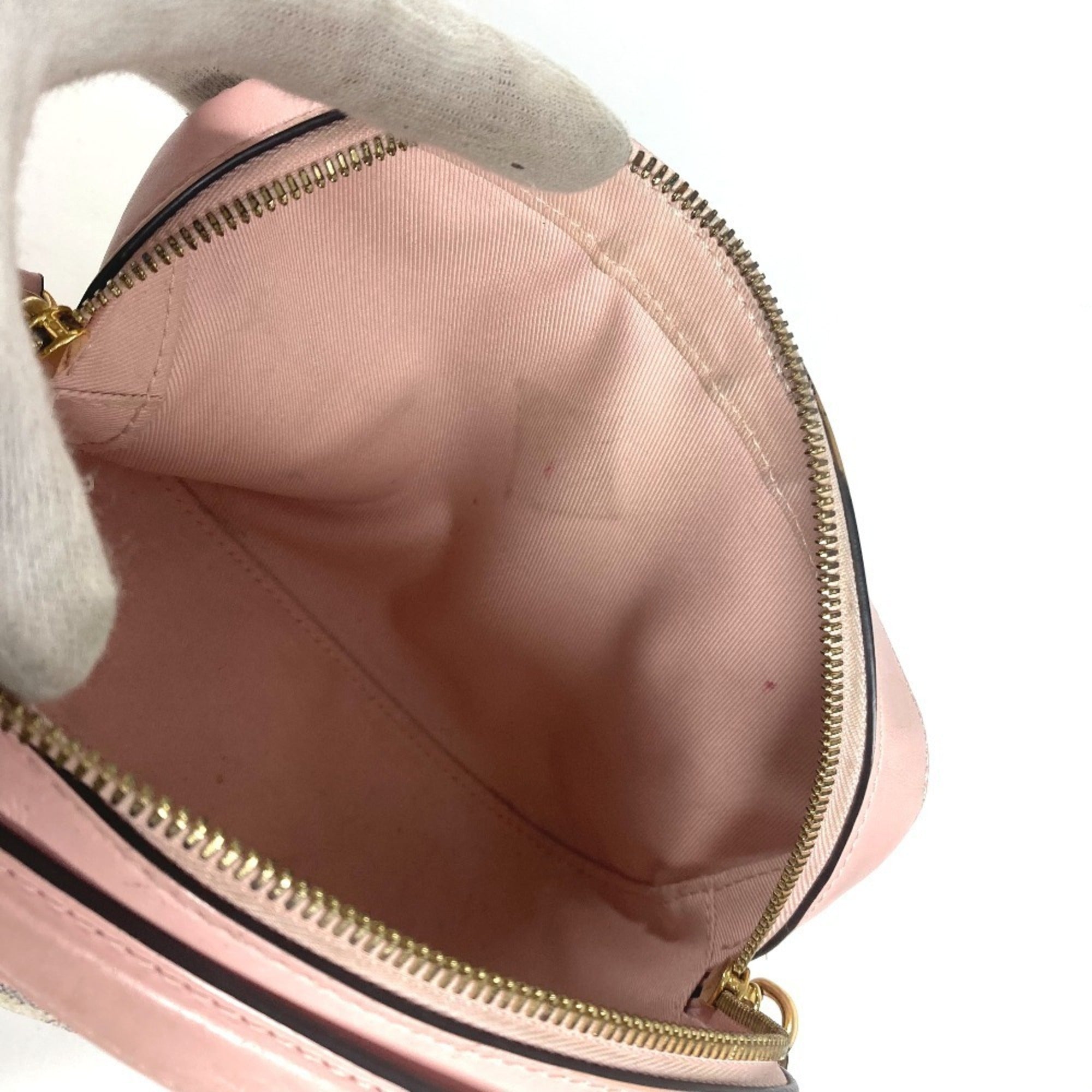 Louis Vuitton Pink White Damier Azur Pochette Shoulder Bag (Pre-Owned)