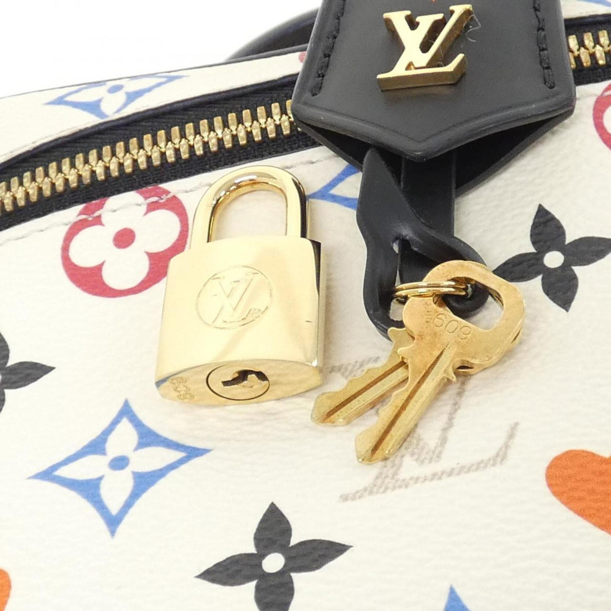 Louis Vuitton Blanc Coated Canvas Handbag (Pre-Owned)