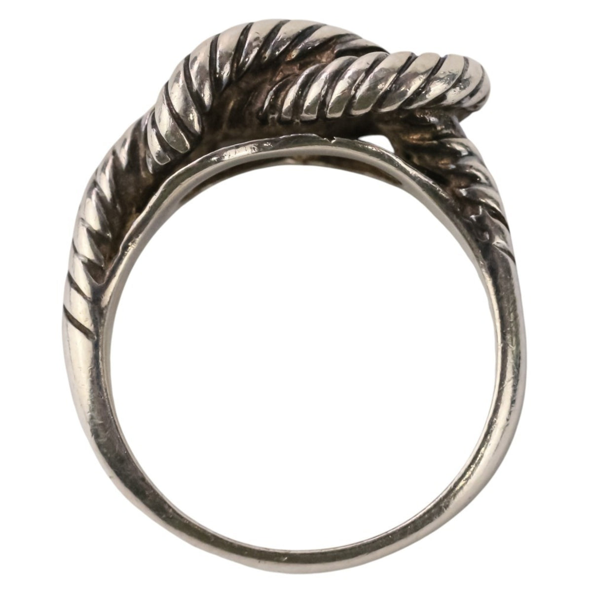 Hermes Silver Silver 925 Band Ring (Pre-Owned)