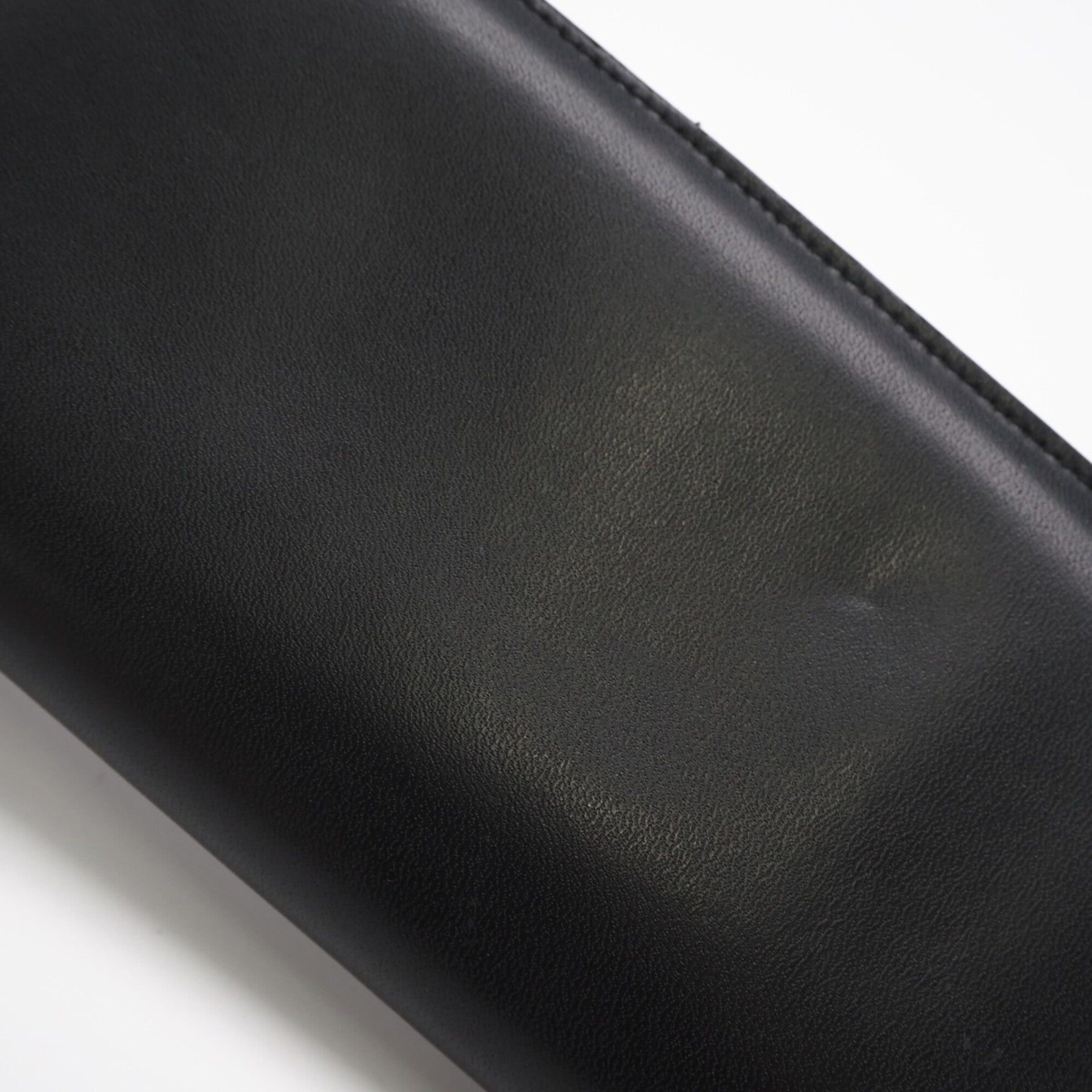 Yves Saint Laurent Black Leather Long Wallet (Bi-Fold) (Pre-Owned)