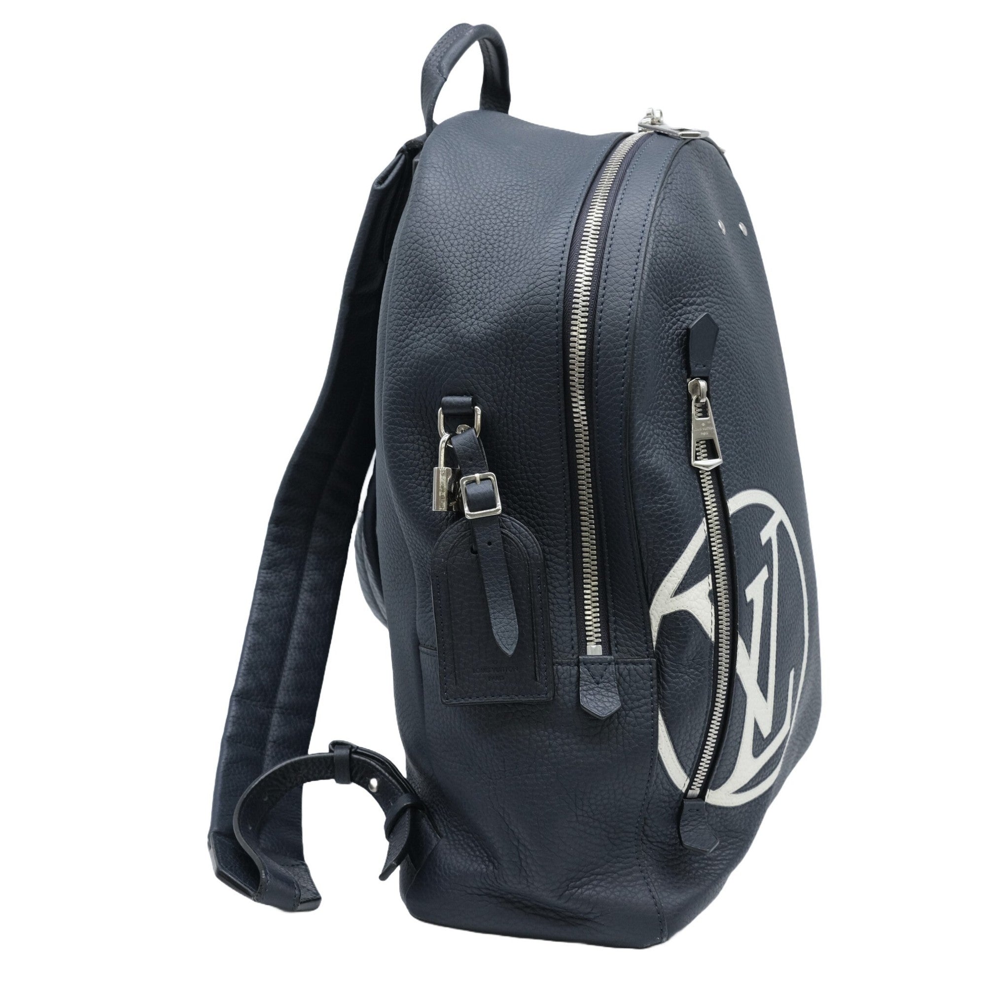 Louis Vuitton Dark Navy Leather Backpack (Pre-Owned)