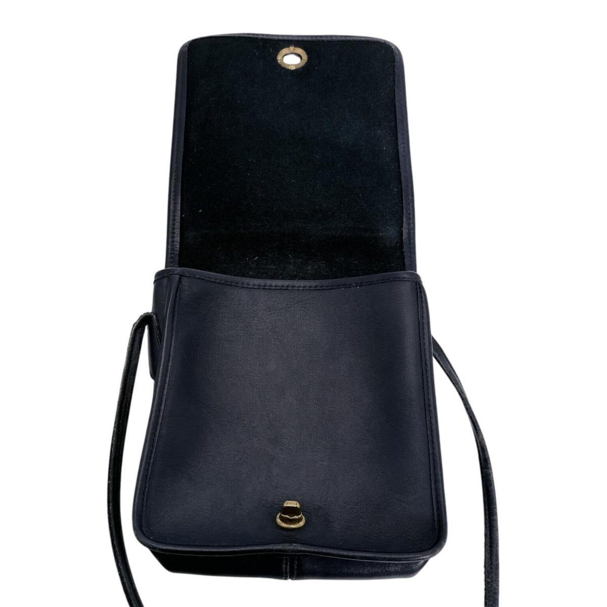 Coach Navy Leather Shoulder Bag (Pre-Owned)