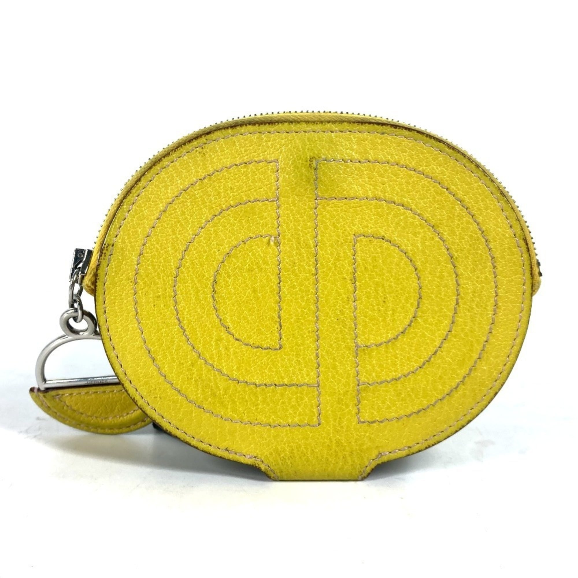 Hermes Yellow Chevre Leather Coin Purse/Coin Case (Pre-Owned)