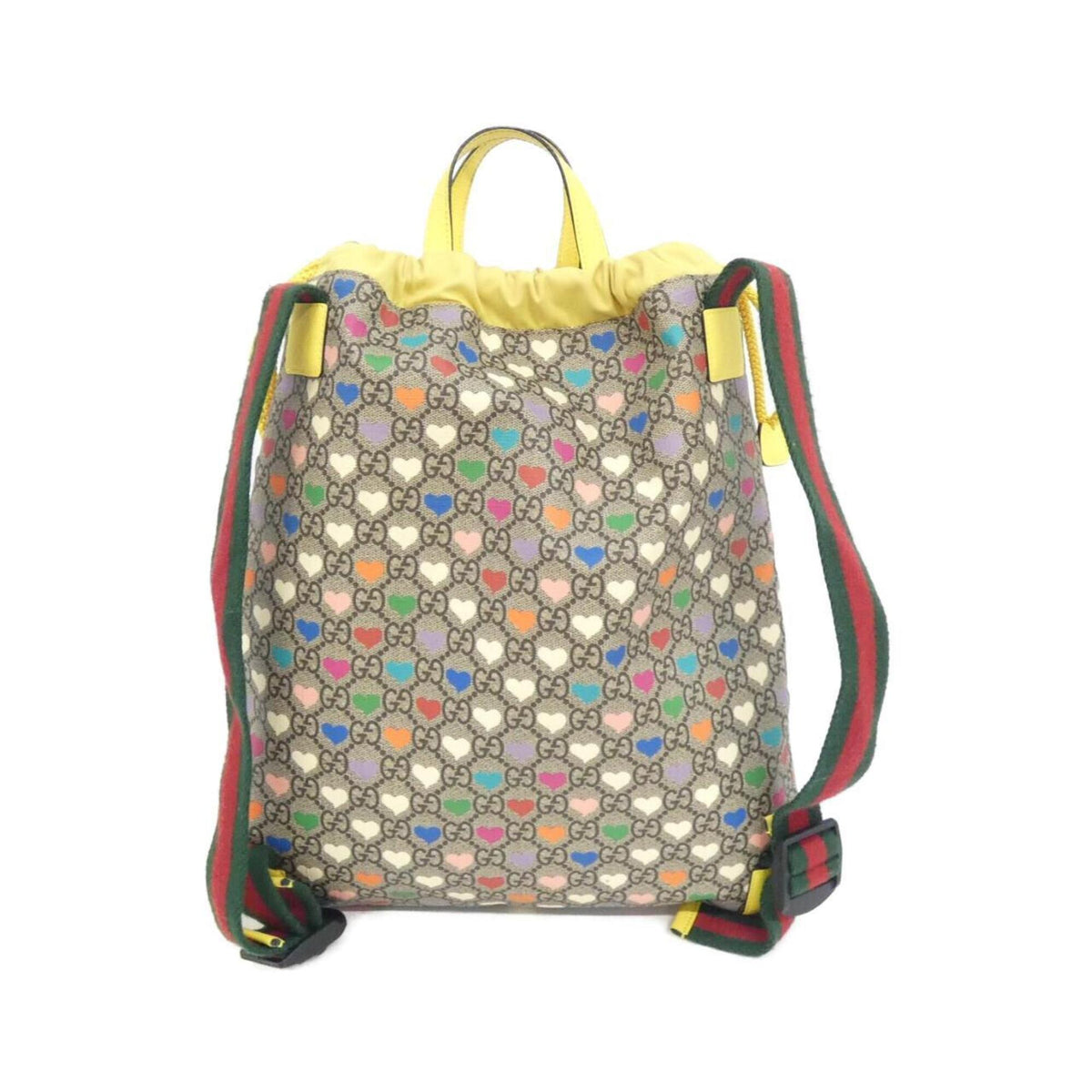 Gucci Beige Yellow Gg Supreme Backpack (Pre-Owned)