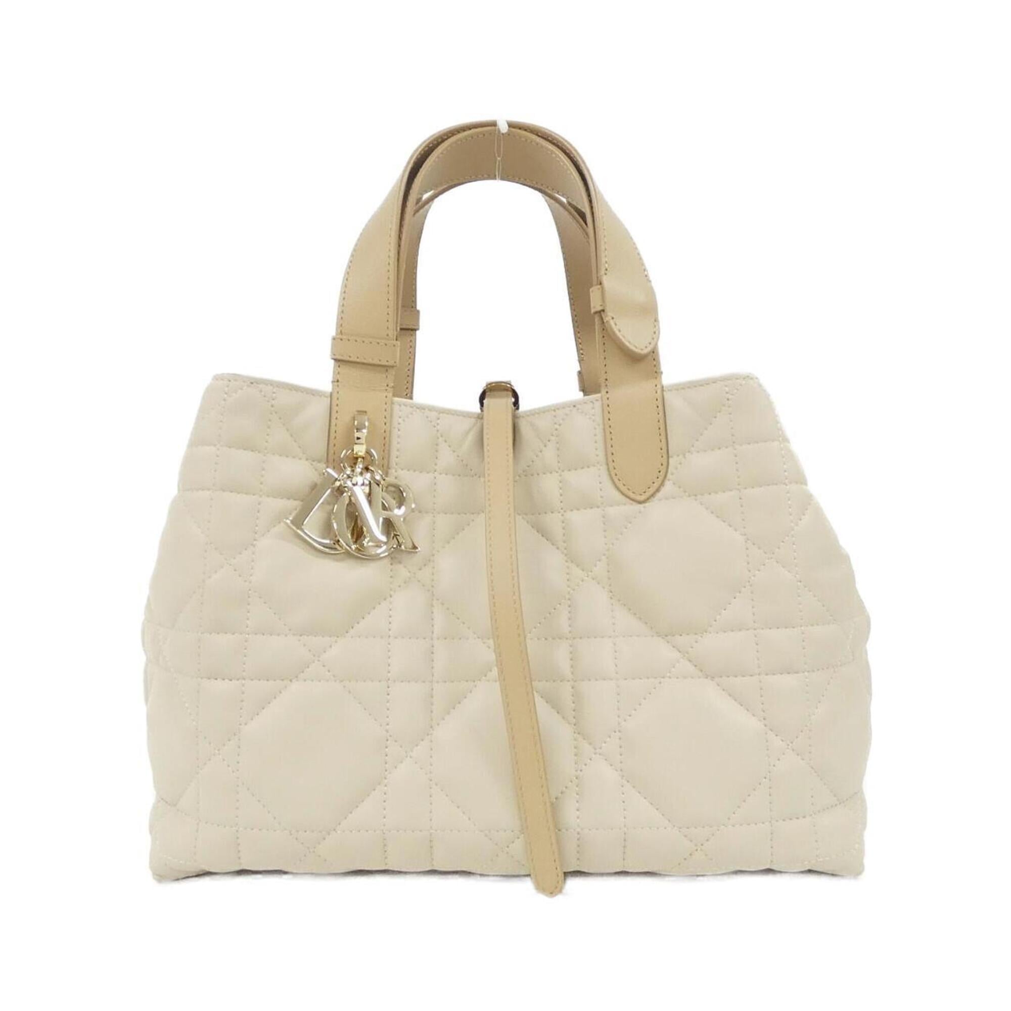 Christian Dior Beige Leather Handbag (Pre-Owned)