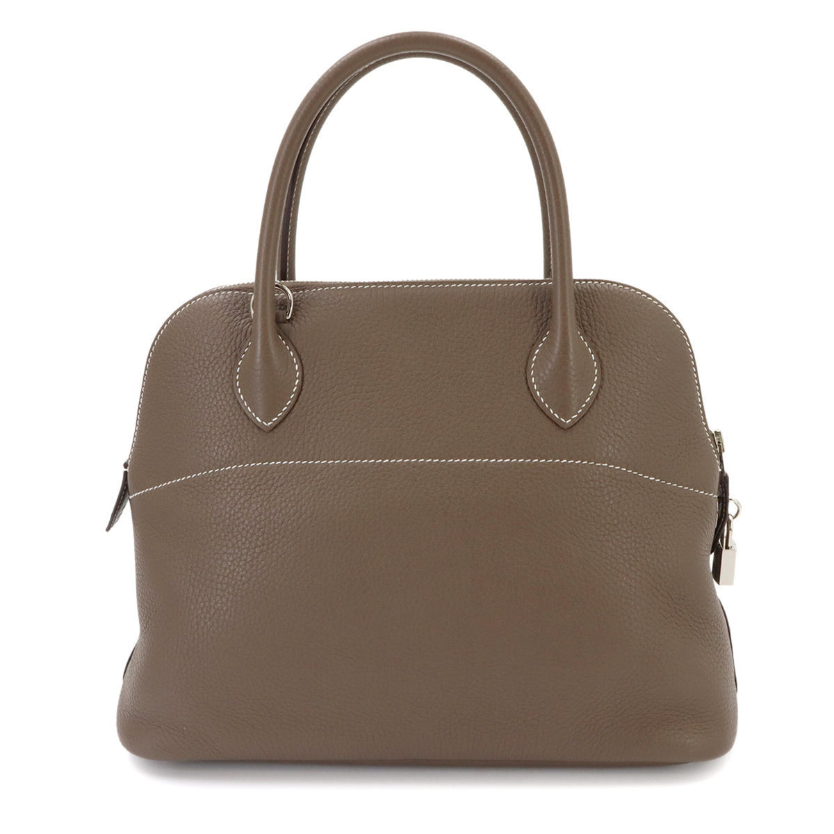 Hermes Etoupe Gray Taurillon Clemence Leather Handbag (Pre-Owned)
