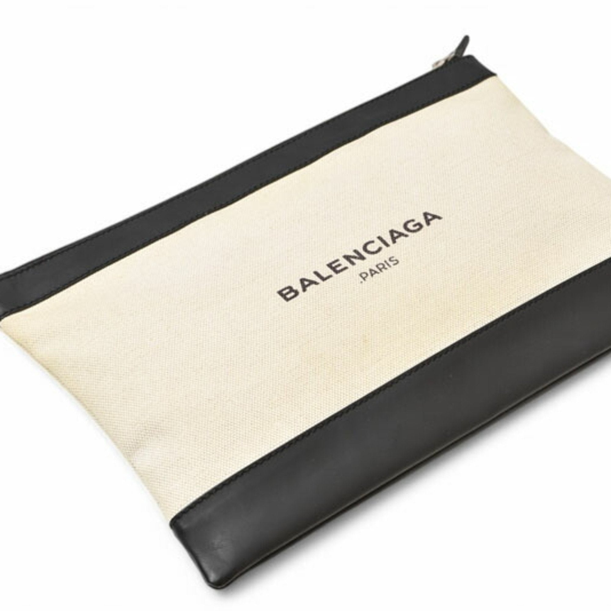 Balenciaga Black Canvas Clutch Bag Pouch (Pre-Owned)