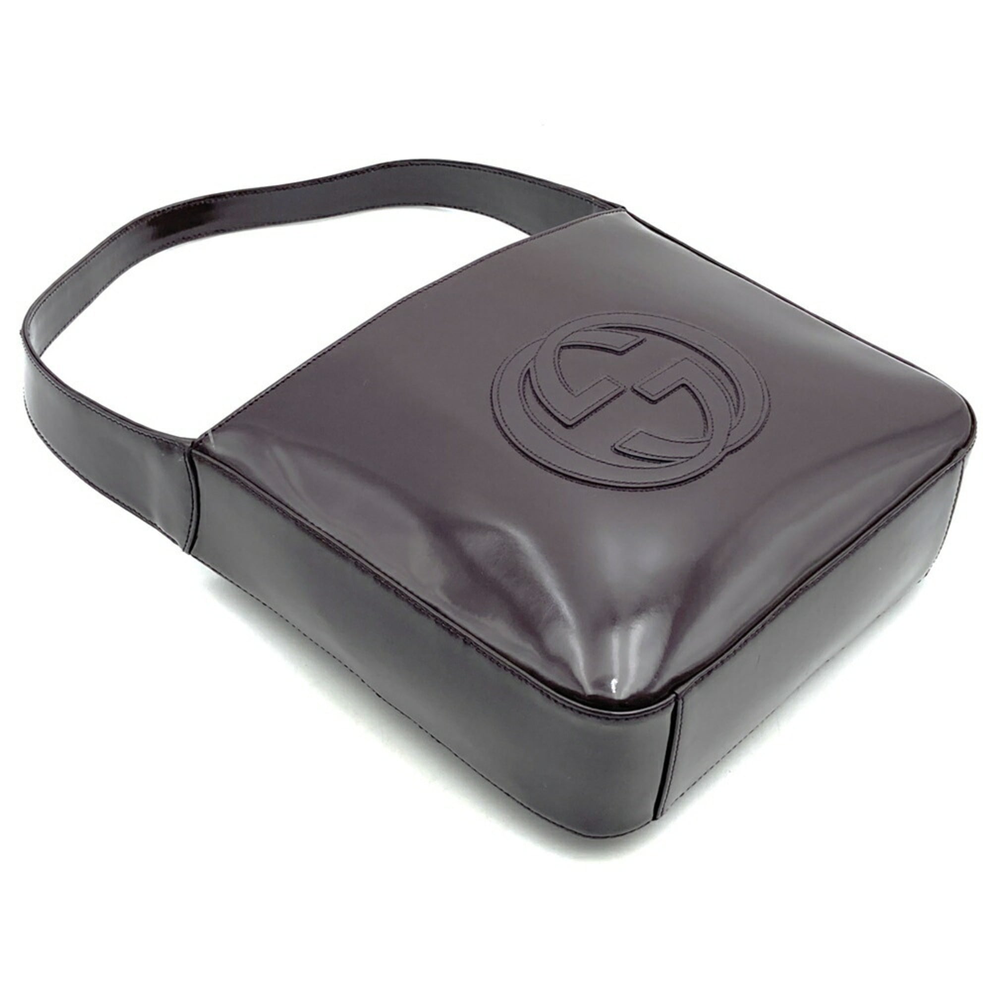 Gucci Brown Patent Leather Shoulder Bag (Pre-Owned)