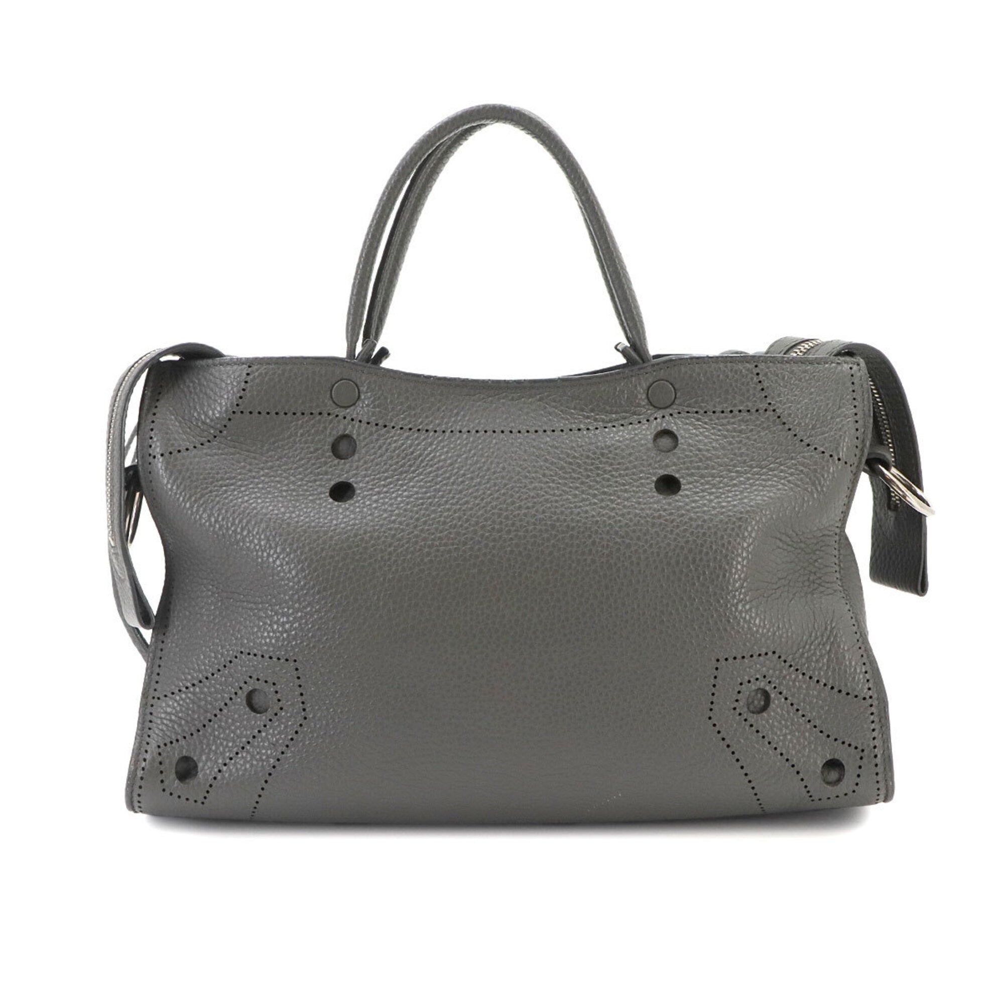 Balenciaga Gray Leather Handbag (Pre-Owned)