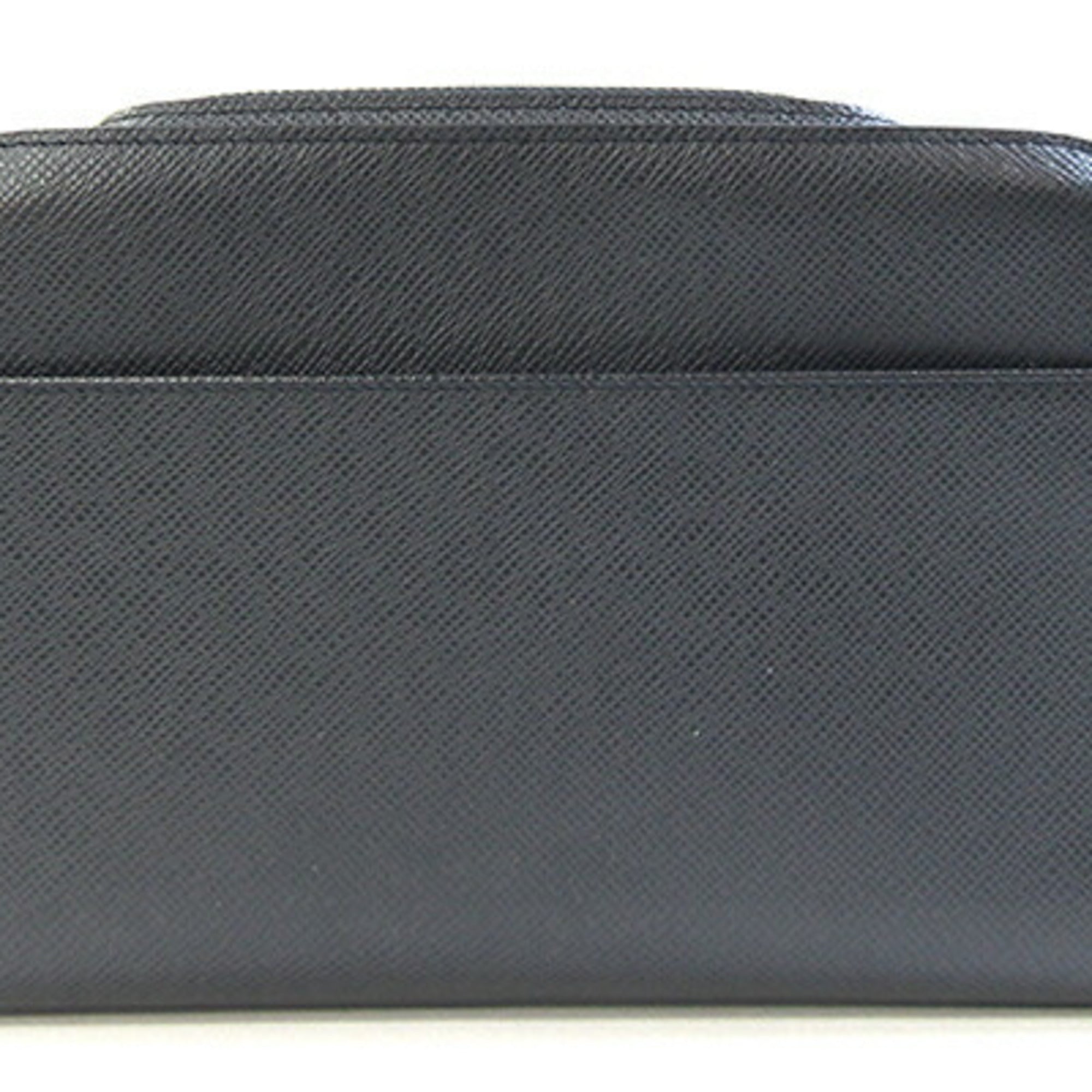 Louis Vuitton Ardoise Black Taiga Leather Clutch Bag (Pre-Owned)