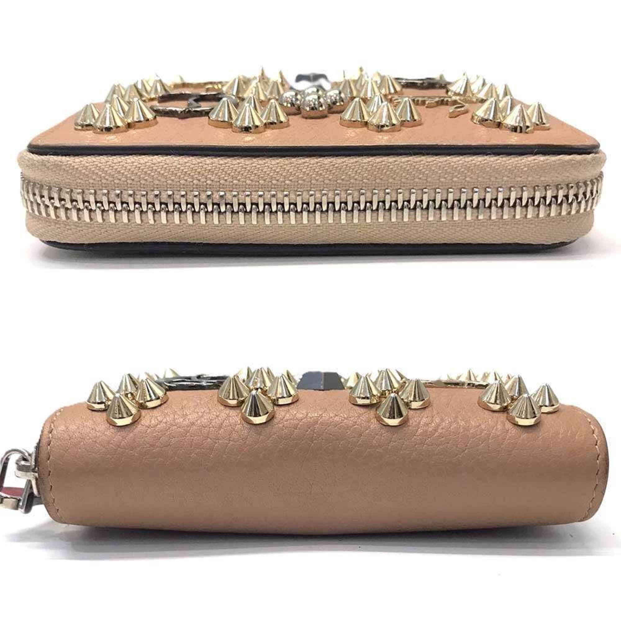 Christian Louboutin Pink Leather Coin Purse/Coin Case (Pre-Owned)